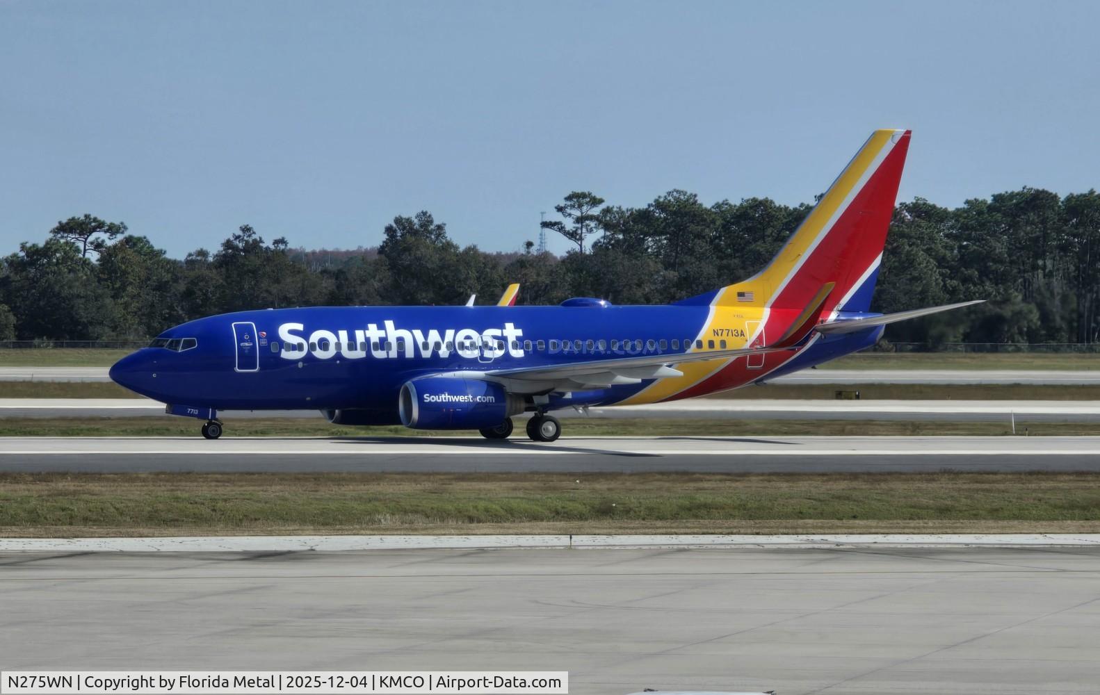 N275WN, 2007 Boeing 737-7H4 C/N 36153, SWA 737 nc zx pvd-mco