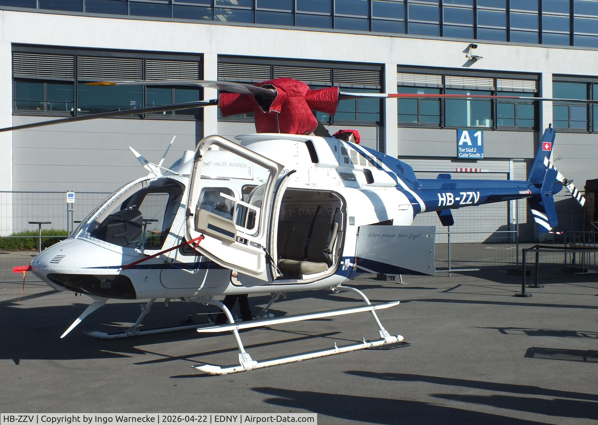 HB-ZZV, 2017 Bell 407 C/N 54725, Bell 407GXP at the AERO 2026, Friedrichshafen