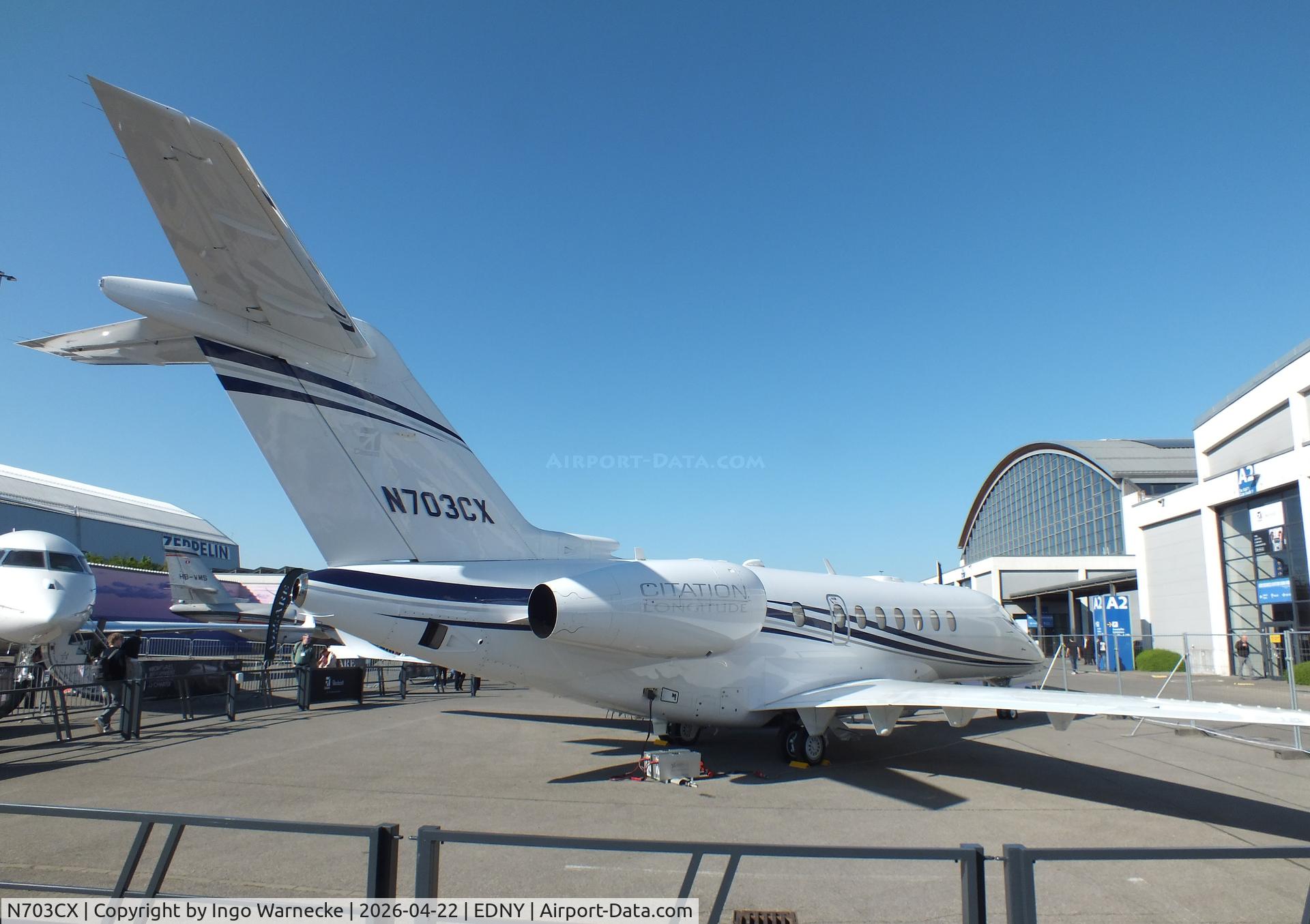 N703CX, 2017 Cessna 700 Citation Longitude C/N 700-0003, Cessna 700 Citation Longitude at the AERO 2026, Friedrichshafen