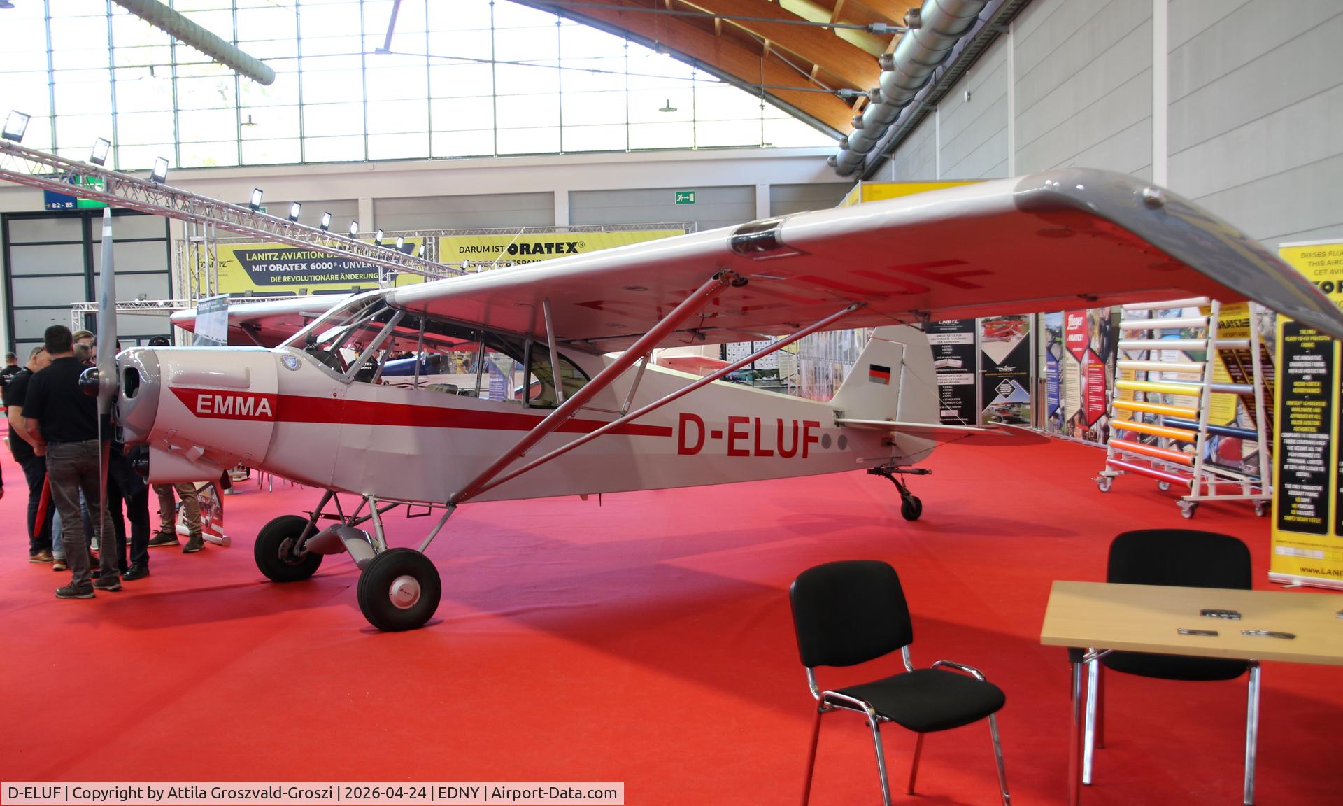 D-ELUF, 1952 Piper L-18C Super Cub C/N 18-2046, EDNY - Bodensee Airport Friedrichshafen, Germany. AERO 2026