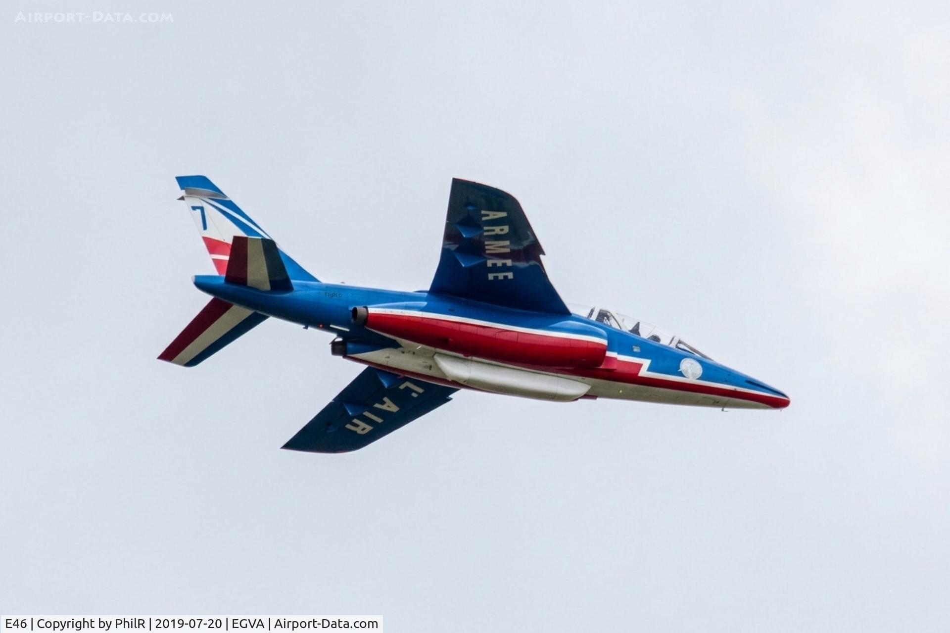 E46, Dassault-Dornier Alpha Jet E C/N E46, E46 F-UHRF 7 Dasssault Dornier Alpha Jet E Patrouille de France RIAT Fairford 