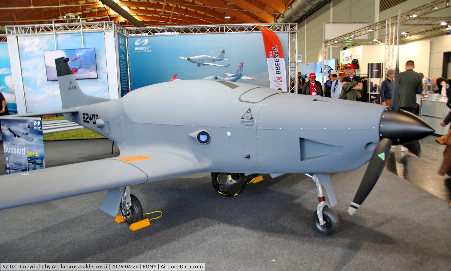 9Z 02, 2026 Breezer Avilus Bussard UAV C/N not found_9Z+02, EDNY - Bodensee Airport Friedrichshafen, Germany. AERO 2026