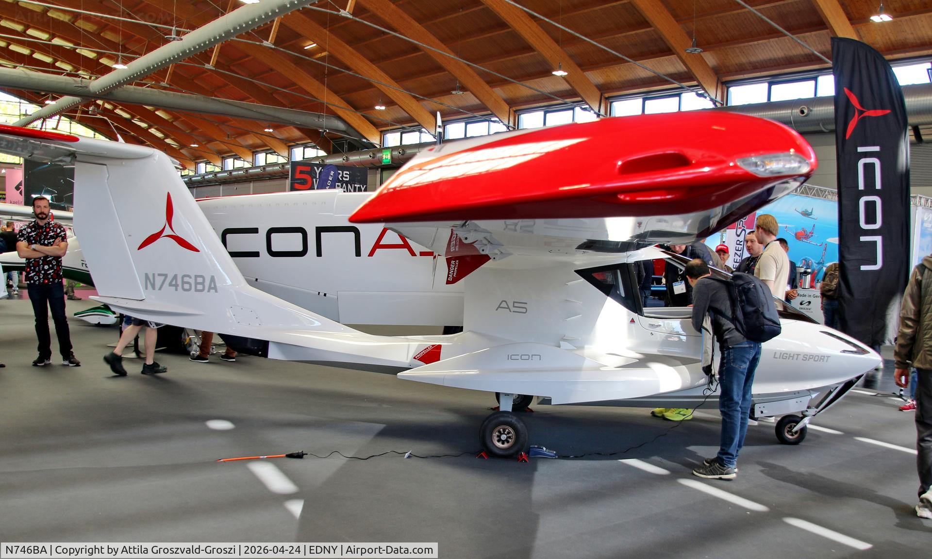 N746BA, ICON Aircraft A5 C/N 00131, EDNY - Bodensee Airport Friedrichshafen, Germany. AERO 2026