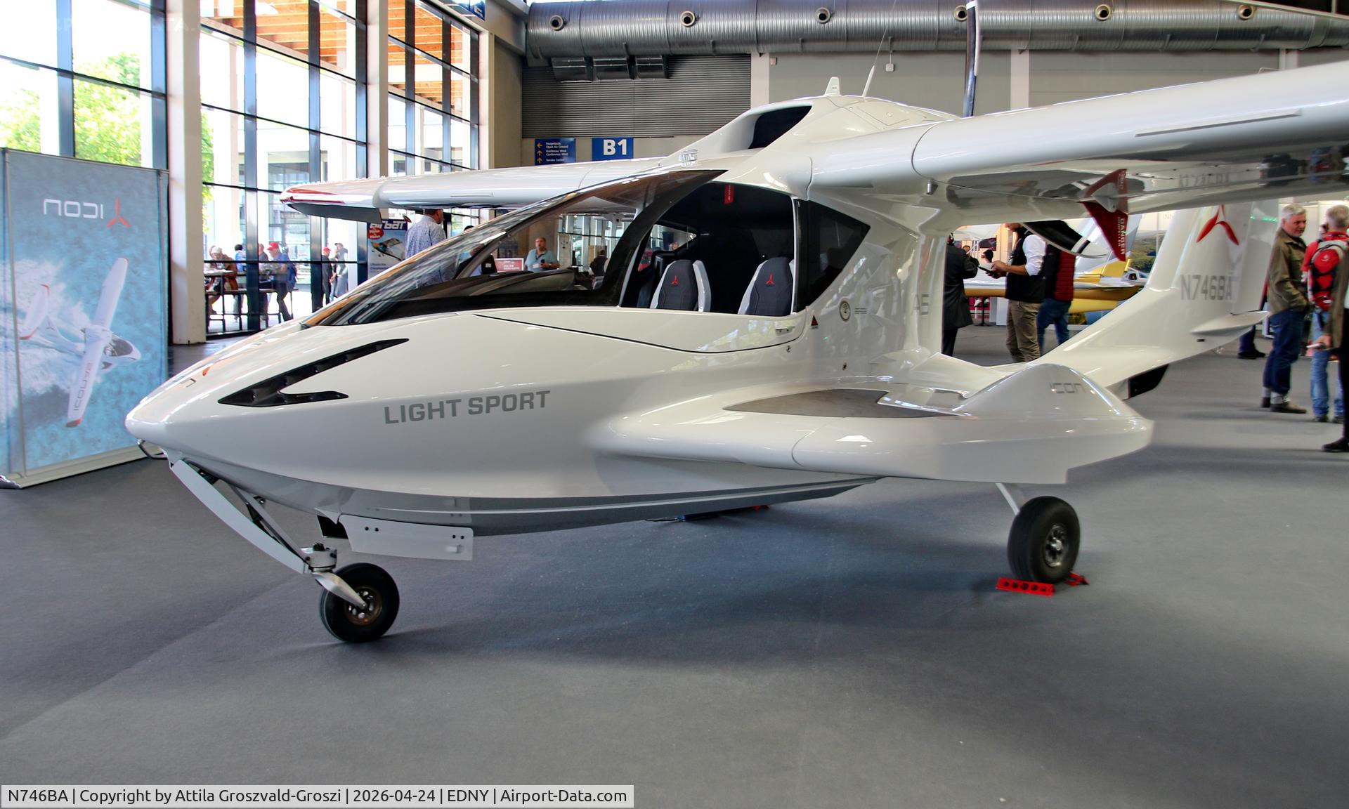 N746BA, ICON Aircraft A5 C/N 00131, EDNY - Bodensee Airport Friedrichshafen, Germany. AERO 2026