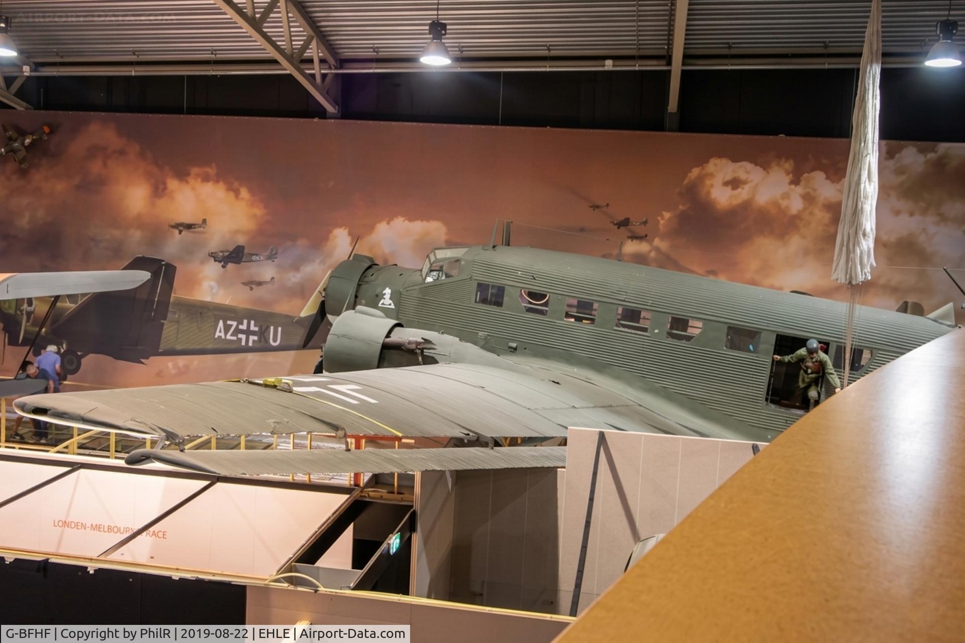 G-BFHF, Junkers (CASA) 352L (Ju-52), c/n 166, 1Z+lK (T.2B-275 SpaAF, G-BFHF) CASA 352 L Aviodrome Lelystad 
