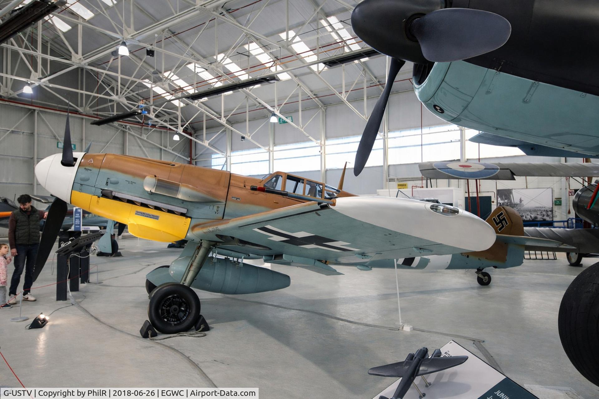 G-USTV, 1942 Messerschmitt Bf-109G-2/Trop C/N 10639, 6 (Werke Nu 10639, G-USTV) 1942 Messerschmitt Bf 109 G-2 Luftwaffe Cosford 