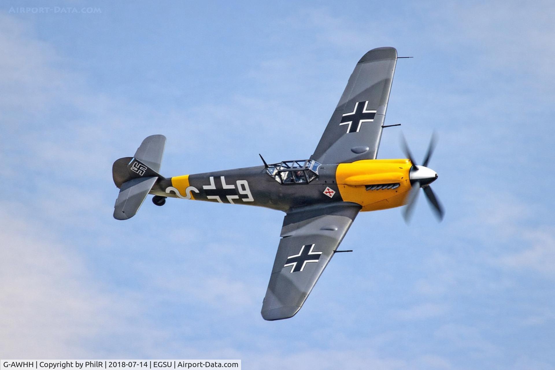 G-AWHH, 1958 Hispano HA-1112-M1L Buchon C/N 145, 9 (G-AWHH) 1958 HA 1112 Buchon M1L Flying Legends Duxford 
