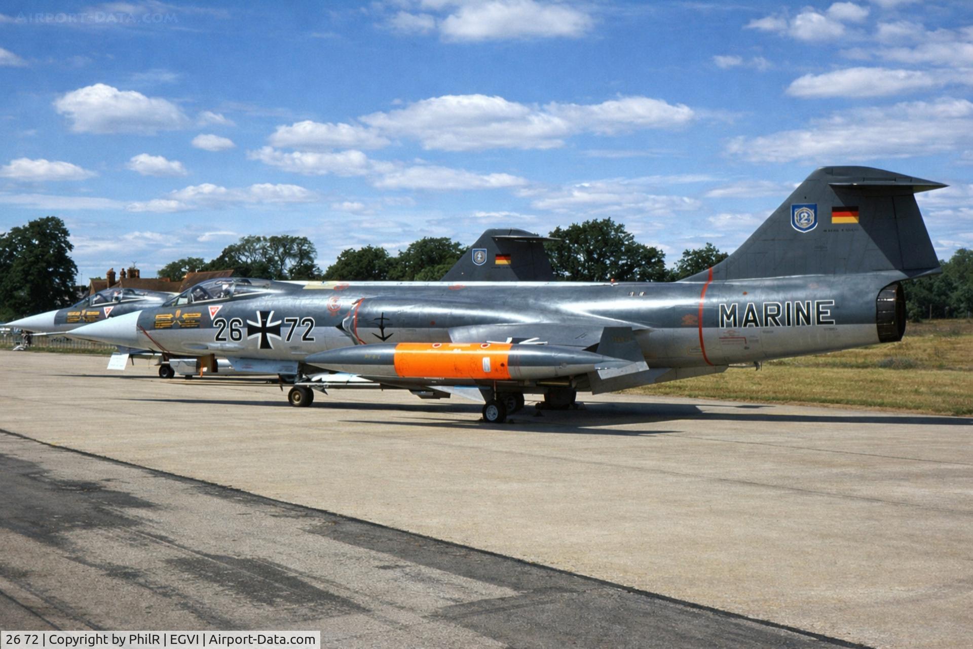 26 72, Lockheed F-104G Starfighter, c/n 683-7418, 26+72 F-104G Starfighter Kriegesmarine IAT 06.79(2).jpg
