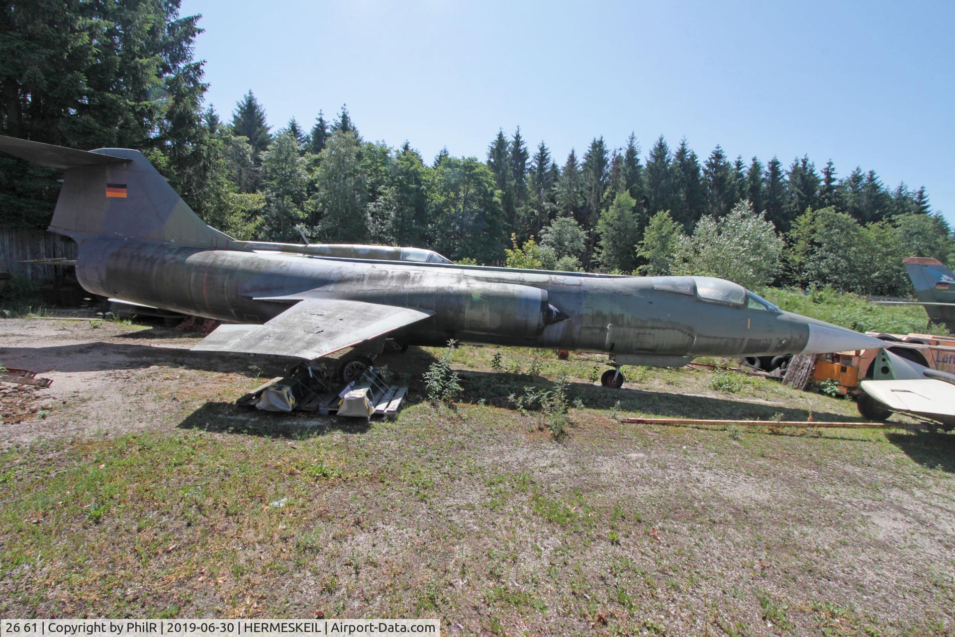 26 61, Lockheed F-104G Starfighter, c/n 683-7407, 26+61 Lockheed F-104G Starfighter WGN Hermeskeil 30.06.19 (2).JPG
