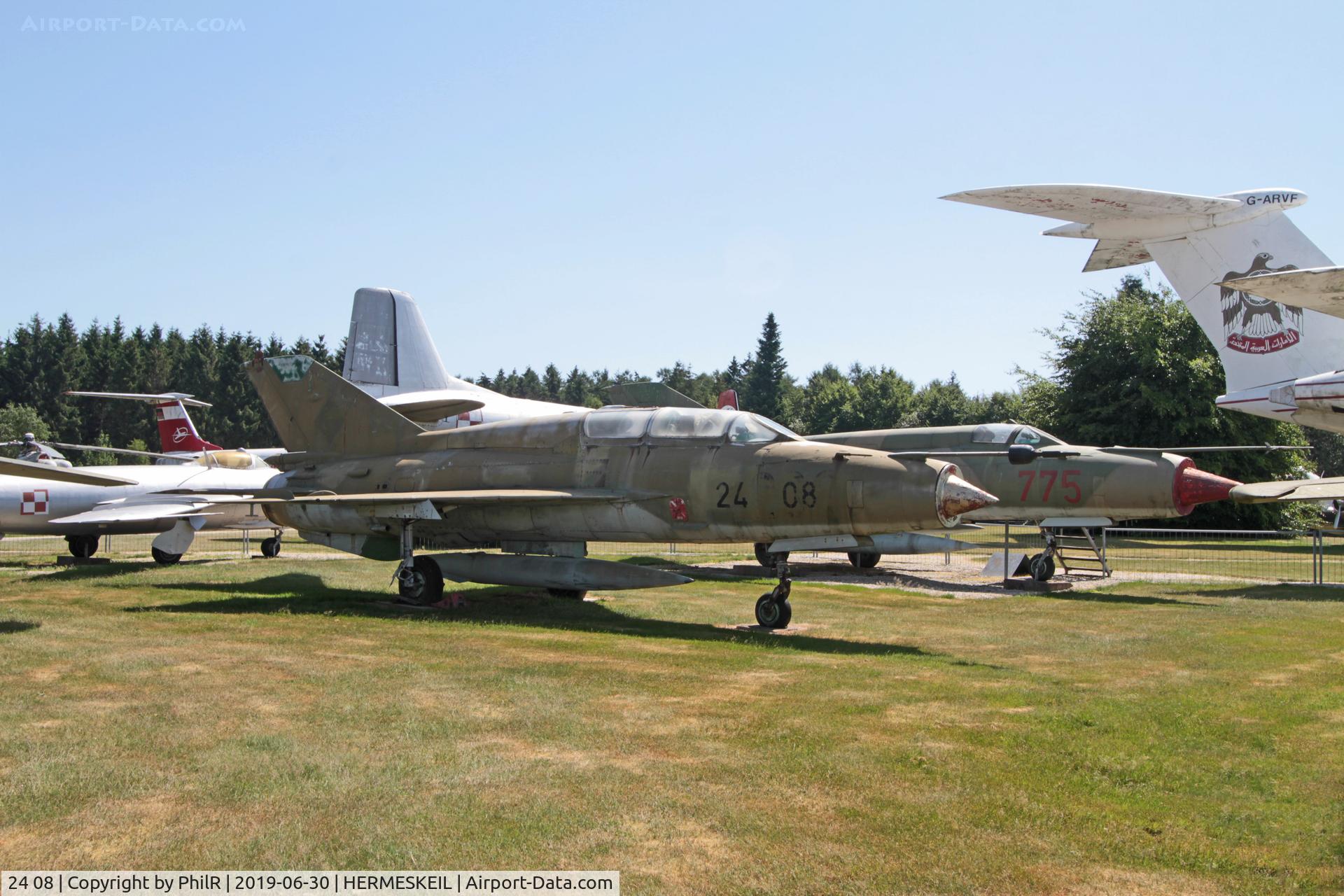 24 08, Mikoyan-Gurevich MiG-21US, c/n 02685139, 24+08 (238 NVA) 1967 MiG-21 US Lancer GAF Hermeskeil 30.06.19 (3).JPG
