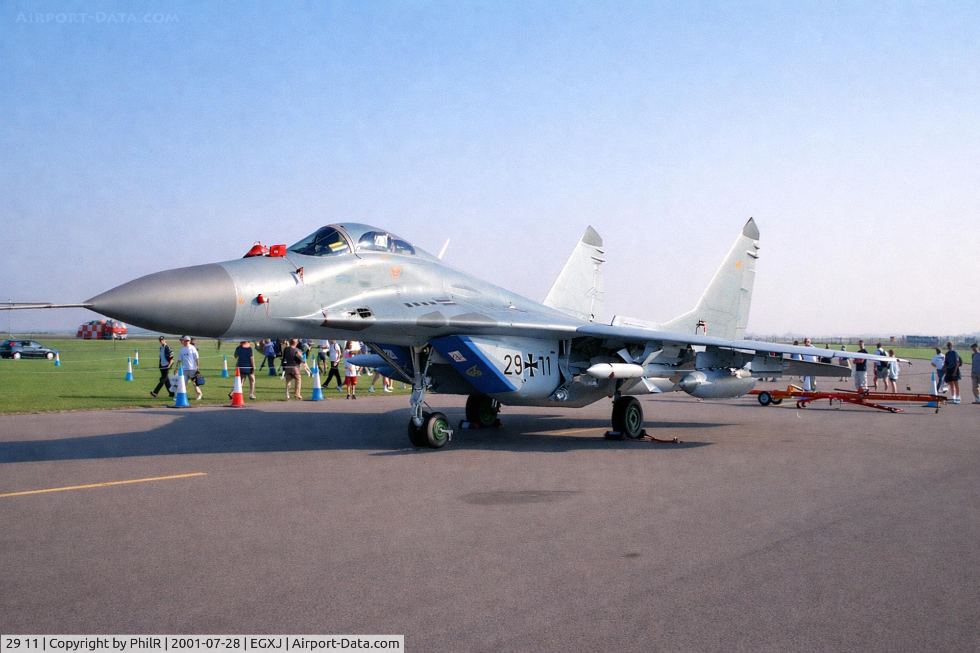 29 11, Mikoyan-Gurevich MiG-29G, c/n 2960525128, 29+11 Mig 29 Fulcrum Luftwaffe RIAT Cottesmore 
