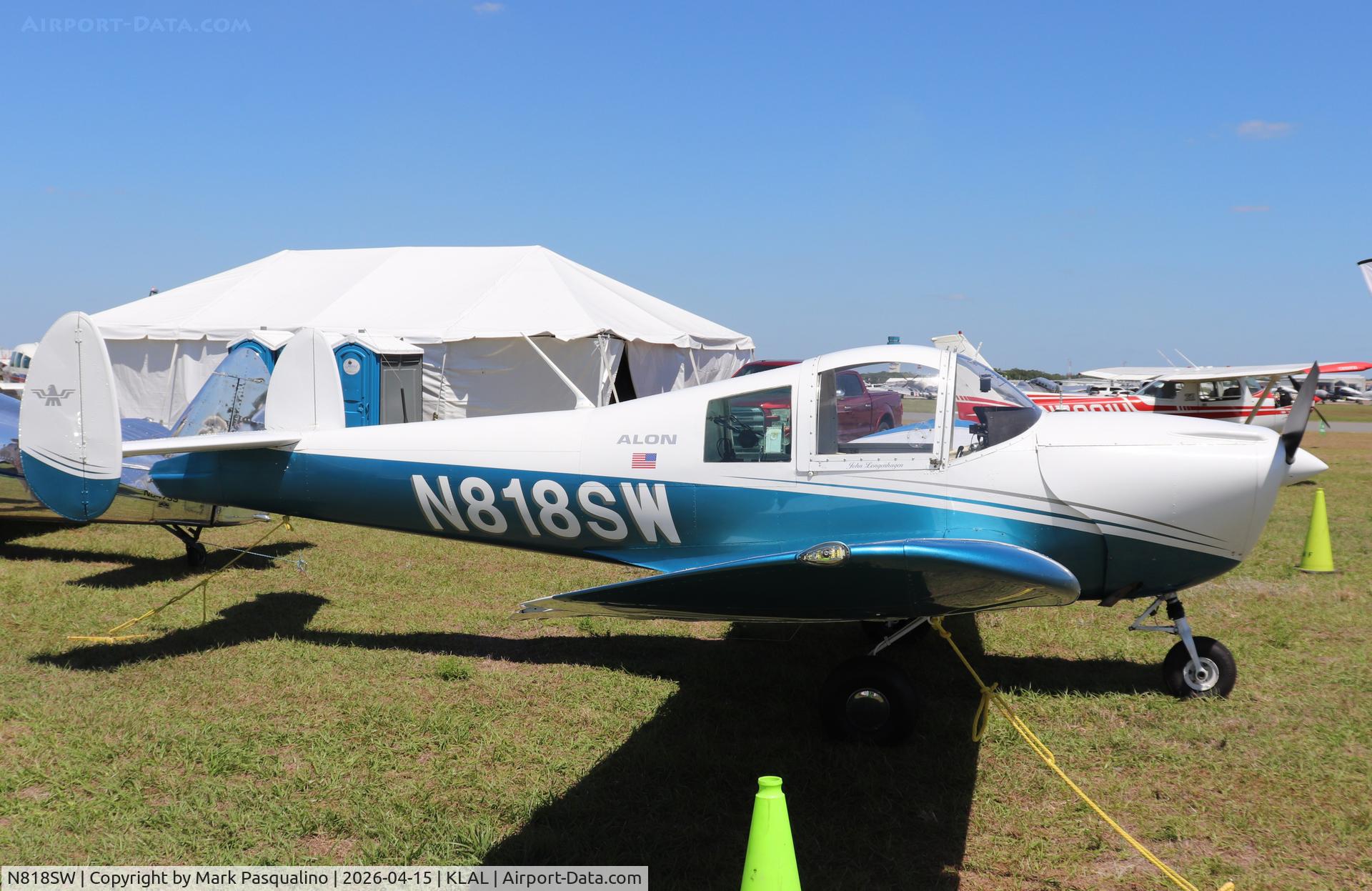 N818SW, 1968 Alon A-2A Aircoupe, c/n B-279, Alon A-2A