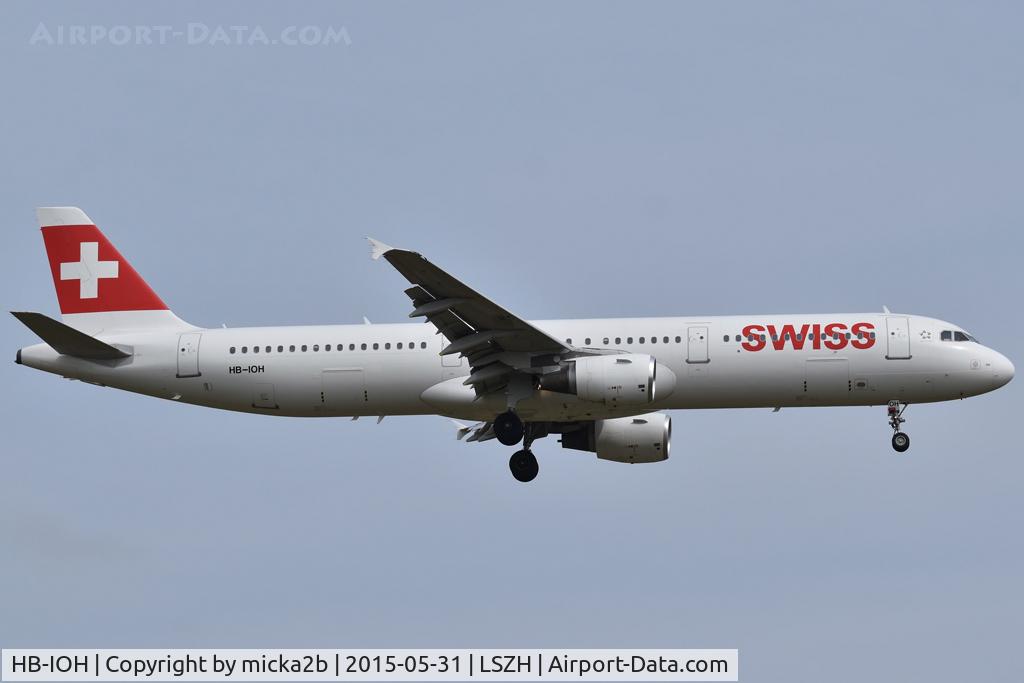 HB-IOH, 1997 Airbus A321-111, c/n 664, Landing