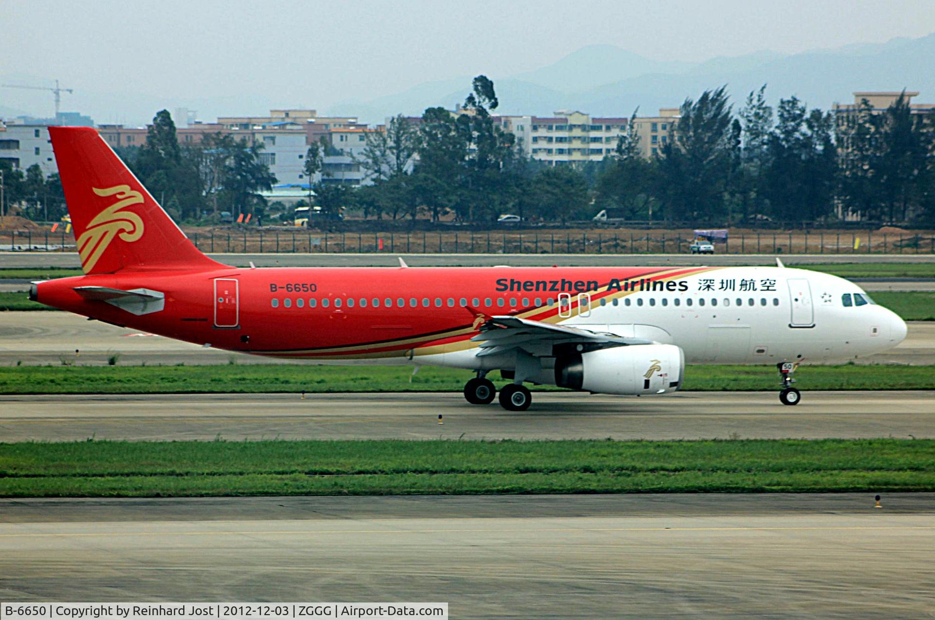 B-6650, 2010 Airbus A320-232 C/N 4300, Shenzhen Airlines A320 at Guangzhou, China
