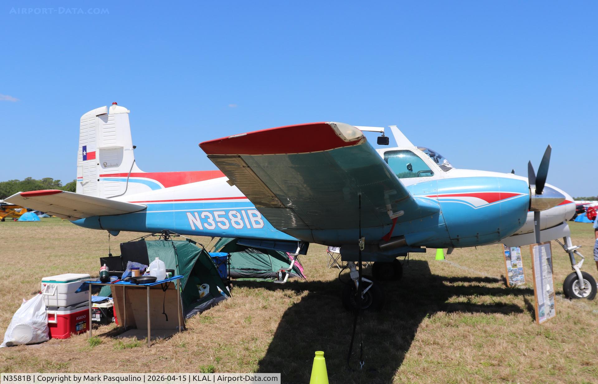 N3581B, 1954 Beech B50 C/N CH-41, Beech B50