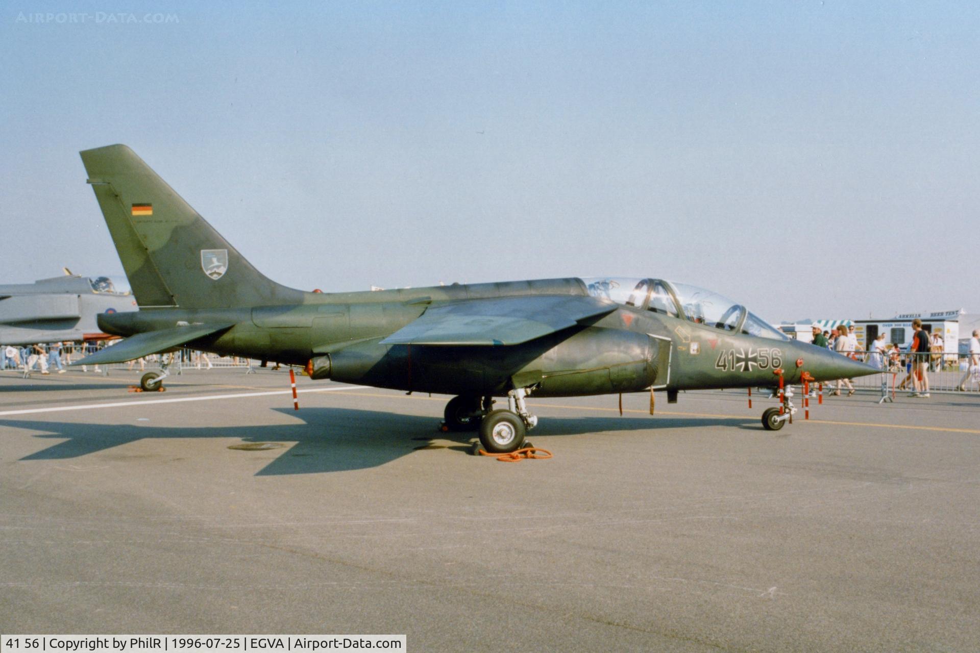 41 56, Dassault-Dornier Alpha Jet A C/N 0156, 41+56 Dornier Alpha Jet A Luftwaffe IAT