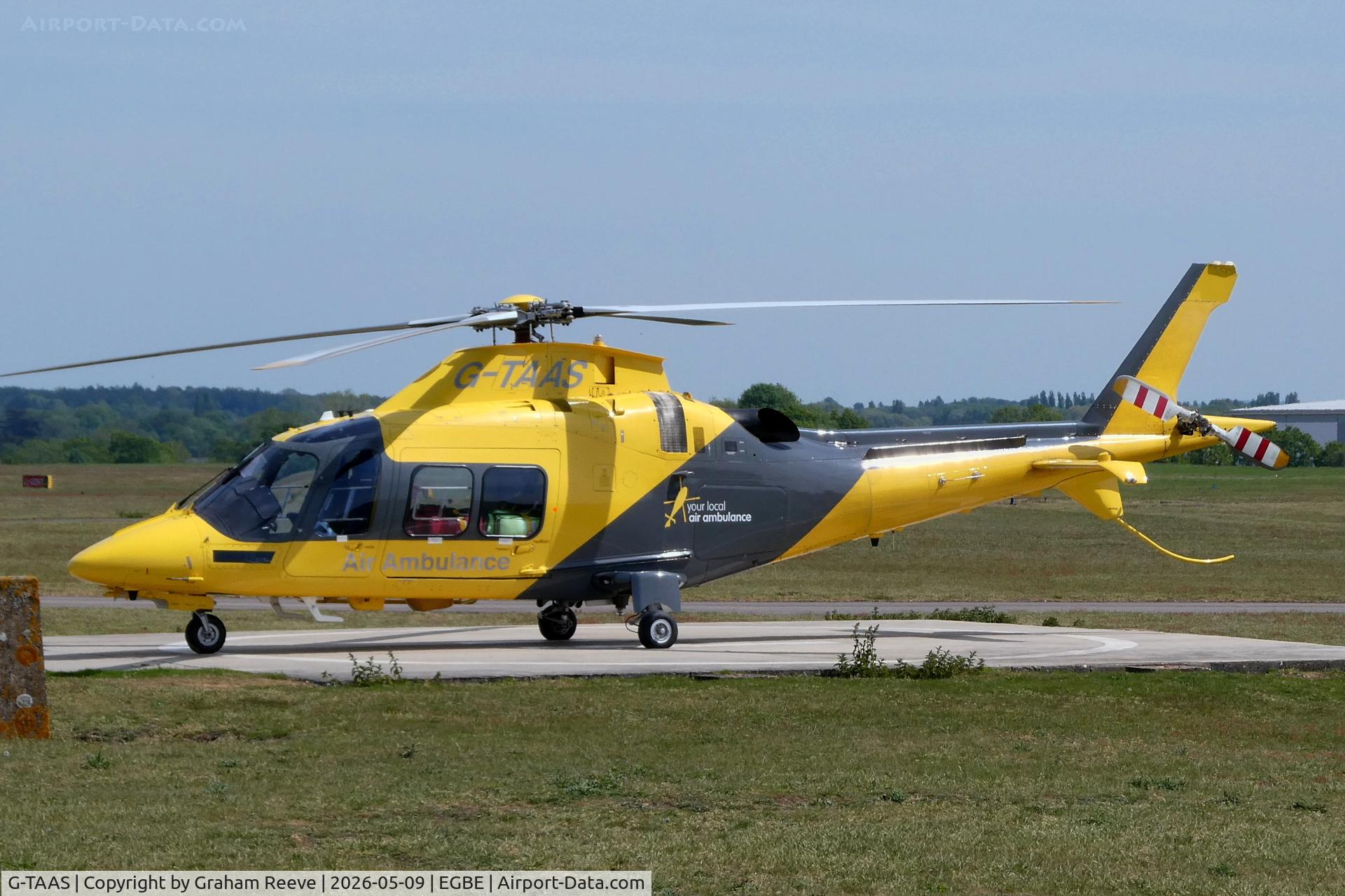 G-TAAS, 2013 AgustaWestland AW-109SP GrandNew C/N 22305, Parked at Coventry.