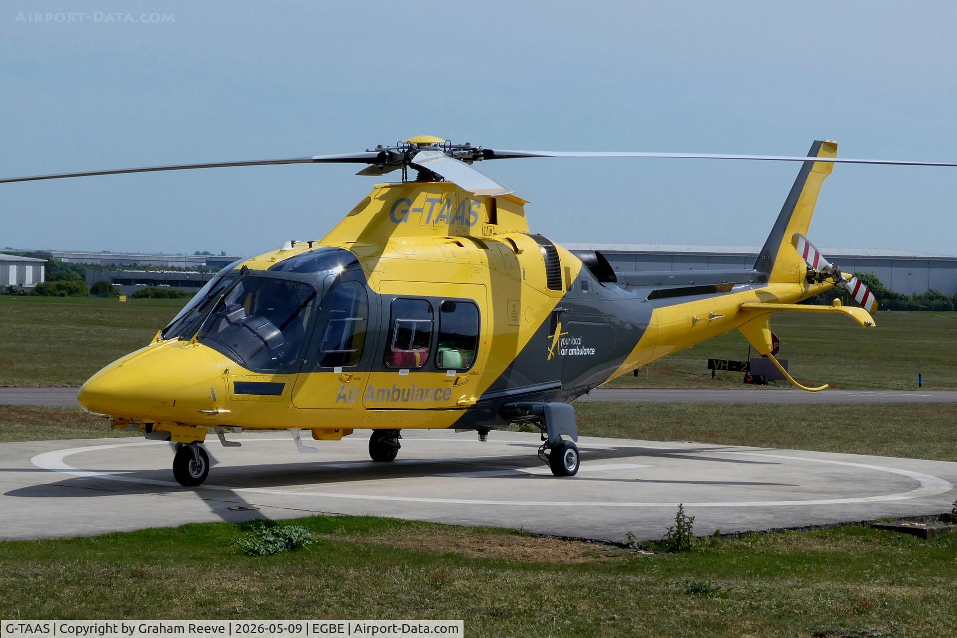 G-TAAS, 2013 AgustaWestland AW-109SP GrandNew C/N 22305, Parked at Coventry.