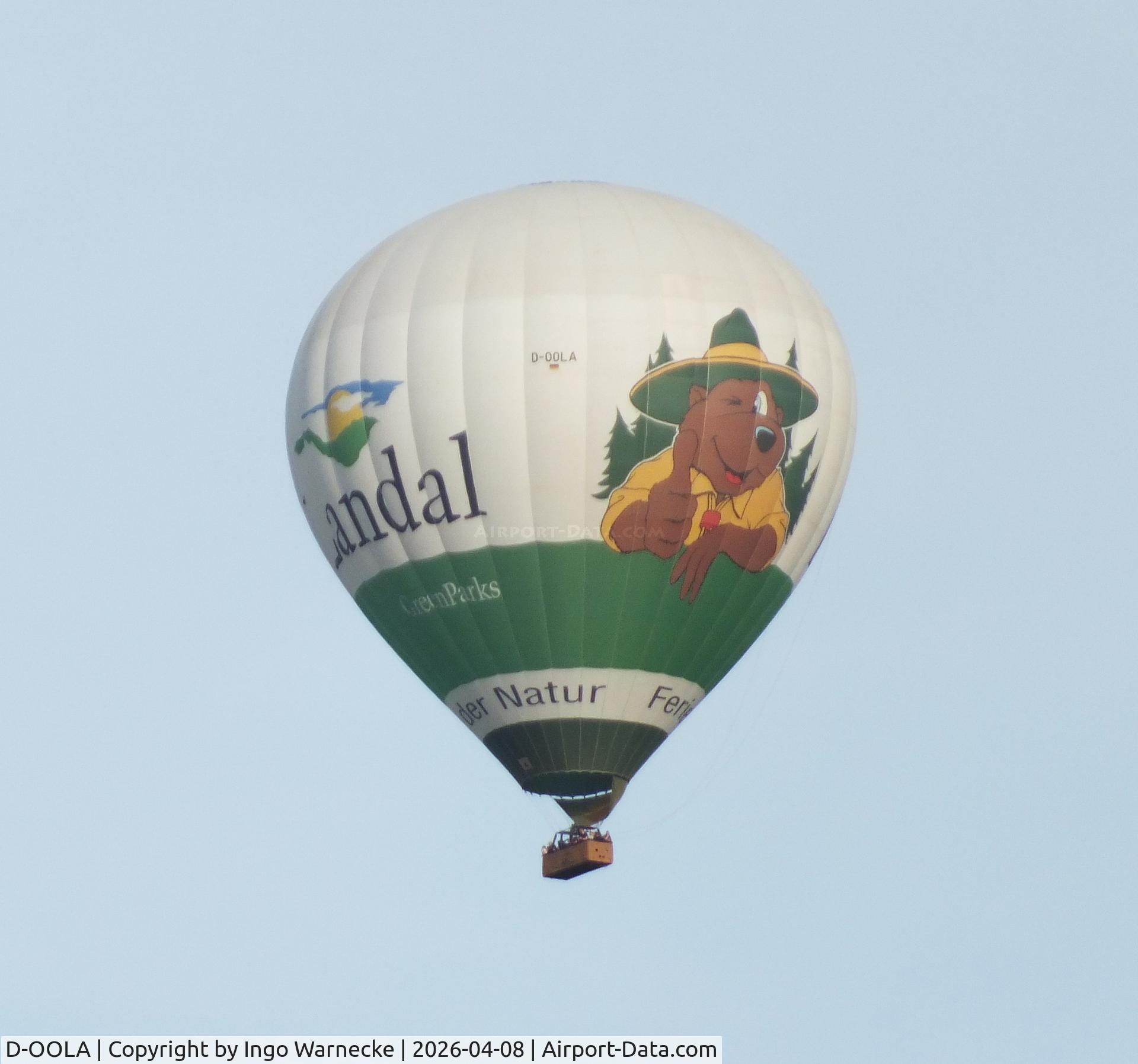 D-OOLA, Schroeder Fire Balloons G125/28 C/N 1855, Schröder Fire G125/28 hot air balloon over Bonn-Lengsdorf in the evening
