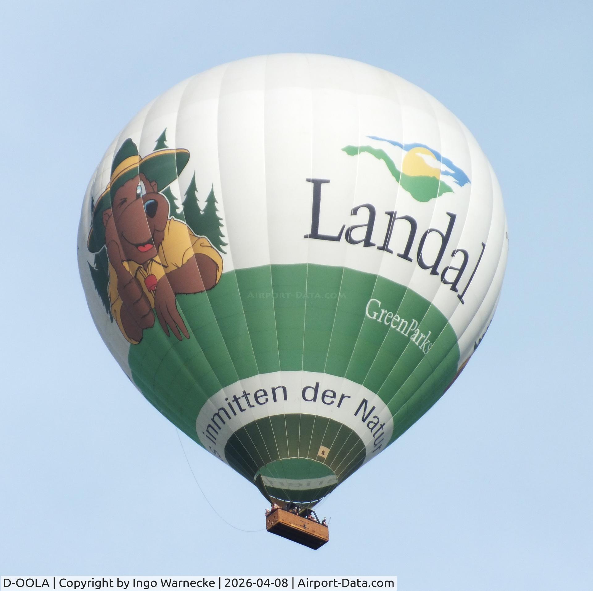 D-OOLA, Schroeder Fire Balloons G125/28 C/N 1855, Schröder Fire G125/28 hot air balloon over Bonn-Lengsdorf in the evening