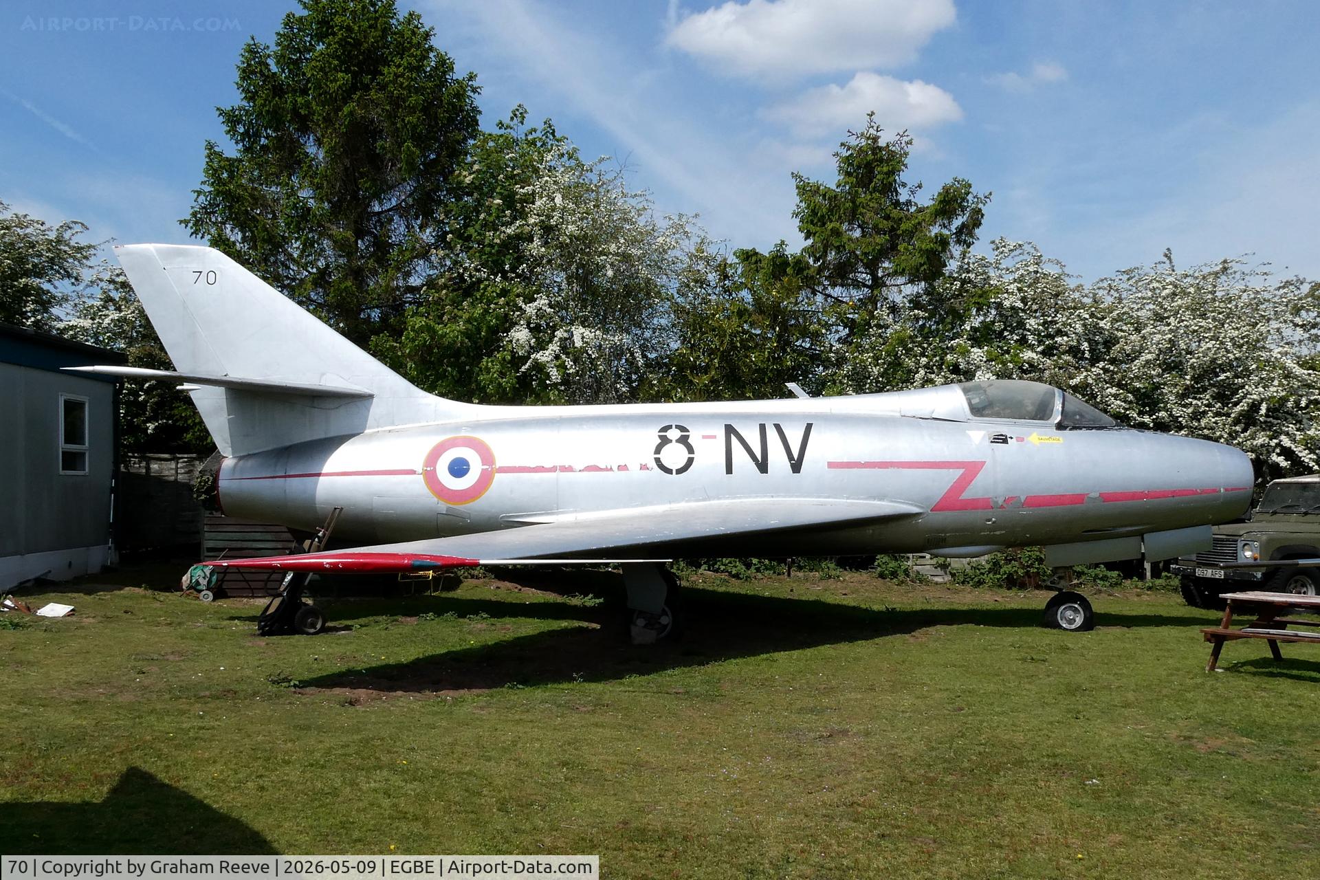 70, Dassault Mystère IVA C/N 70, On display at the Midland Air Museum, Coventry.