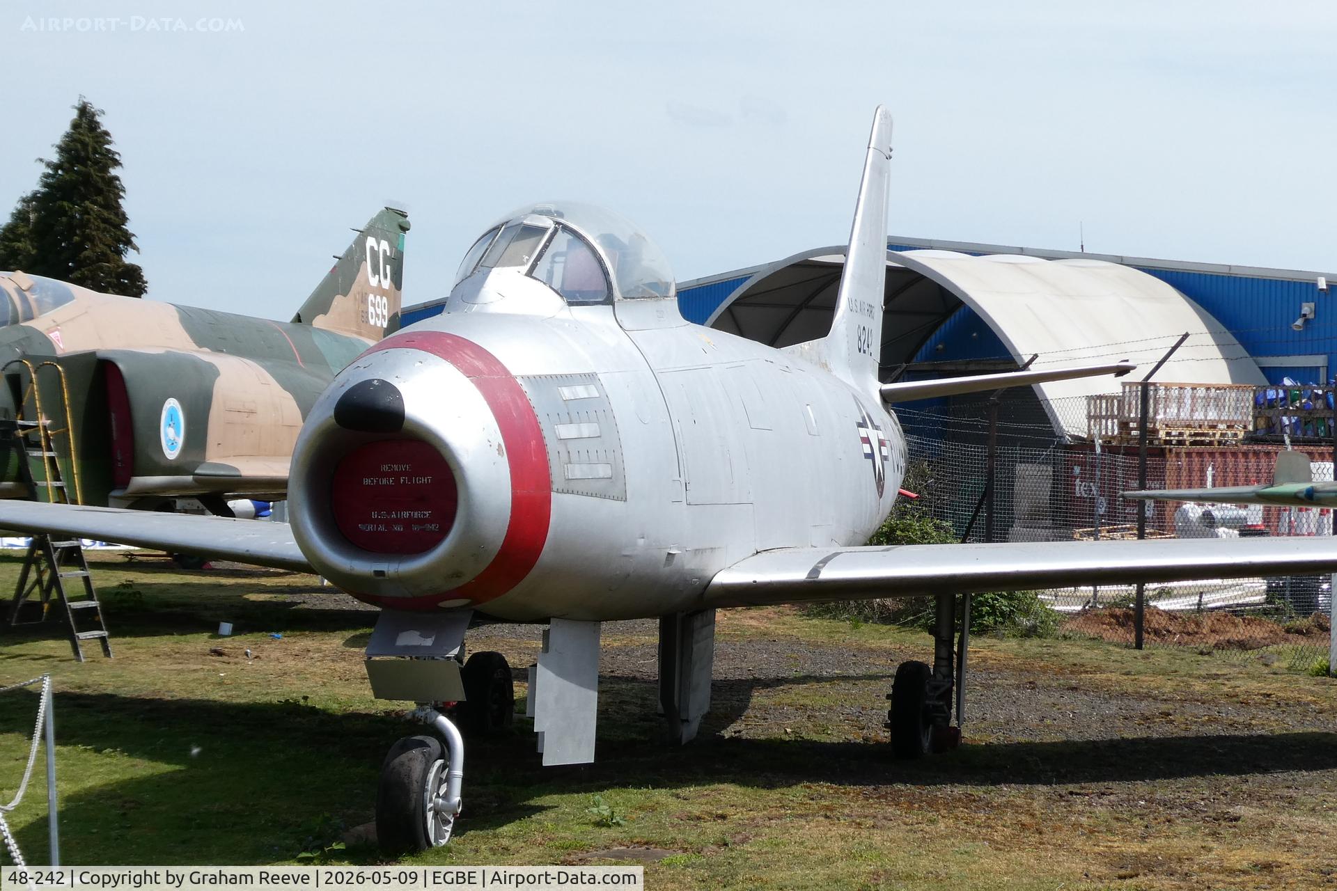 48-242, North American F-86A-5-NA Sabre C/N 151-43611, On display at the Midland Air Museum, Coventry.