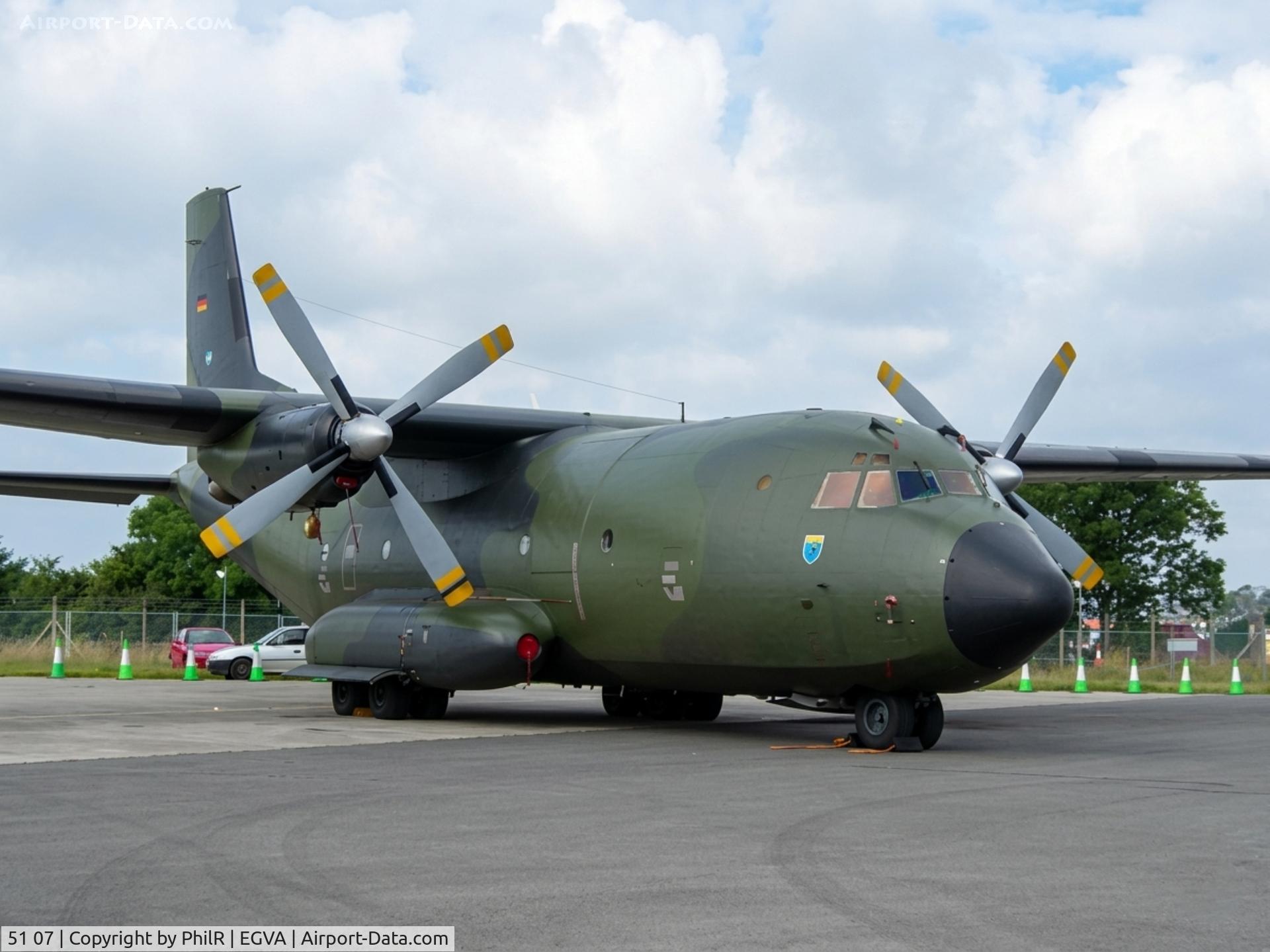 51 07, Transall C-160D C/N D144, 51+07 Transall C160D Luftwaffe RIAT Fairford 20.07.03.jpg
