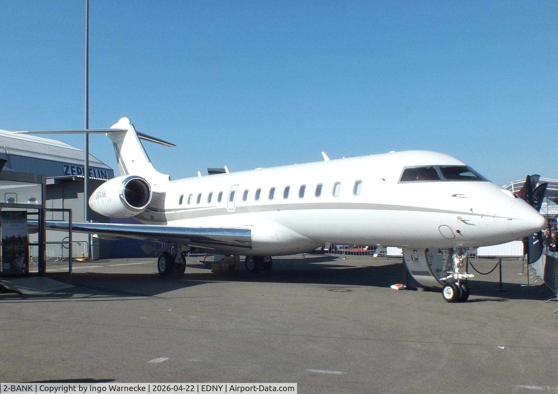 2-BANK, Bombardier Global 5000, c/n not found_2-BANK, Bombardier BD-700-1A11 Global 5000 at the AERO 2026, Friedrichshafen