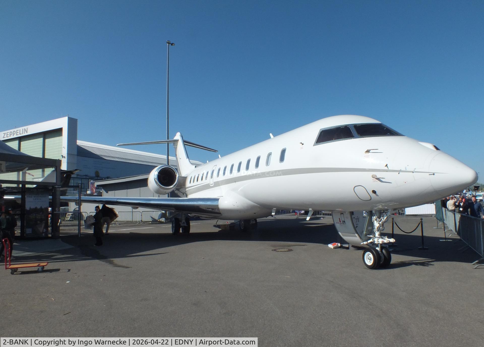 2-BANK, Bombardier Global 5000, c/n not found_2-BANK, Bombardier BD-700-1A11 Global 5000 at the AERO 2026, Friedrichshafen