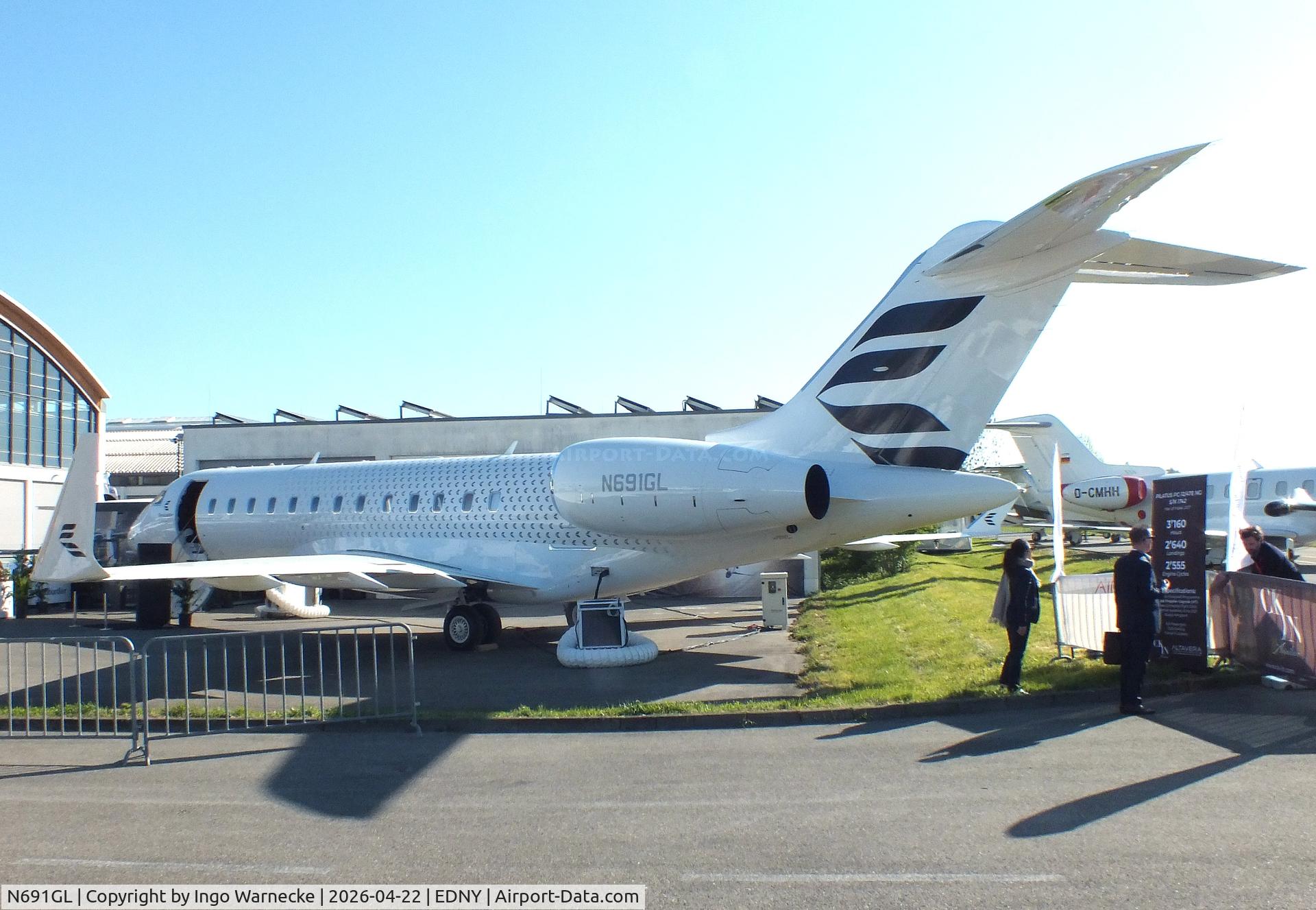 N691GL, 2025 Bombardier Global 6500, c/n 60191, Bombardier BD-700-1A10 Global 6500 at the AERO 2026, Friedrichshafen