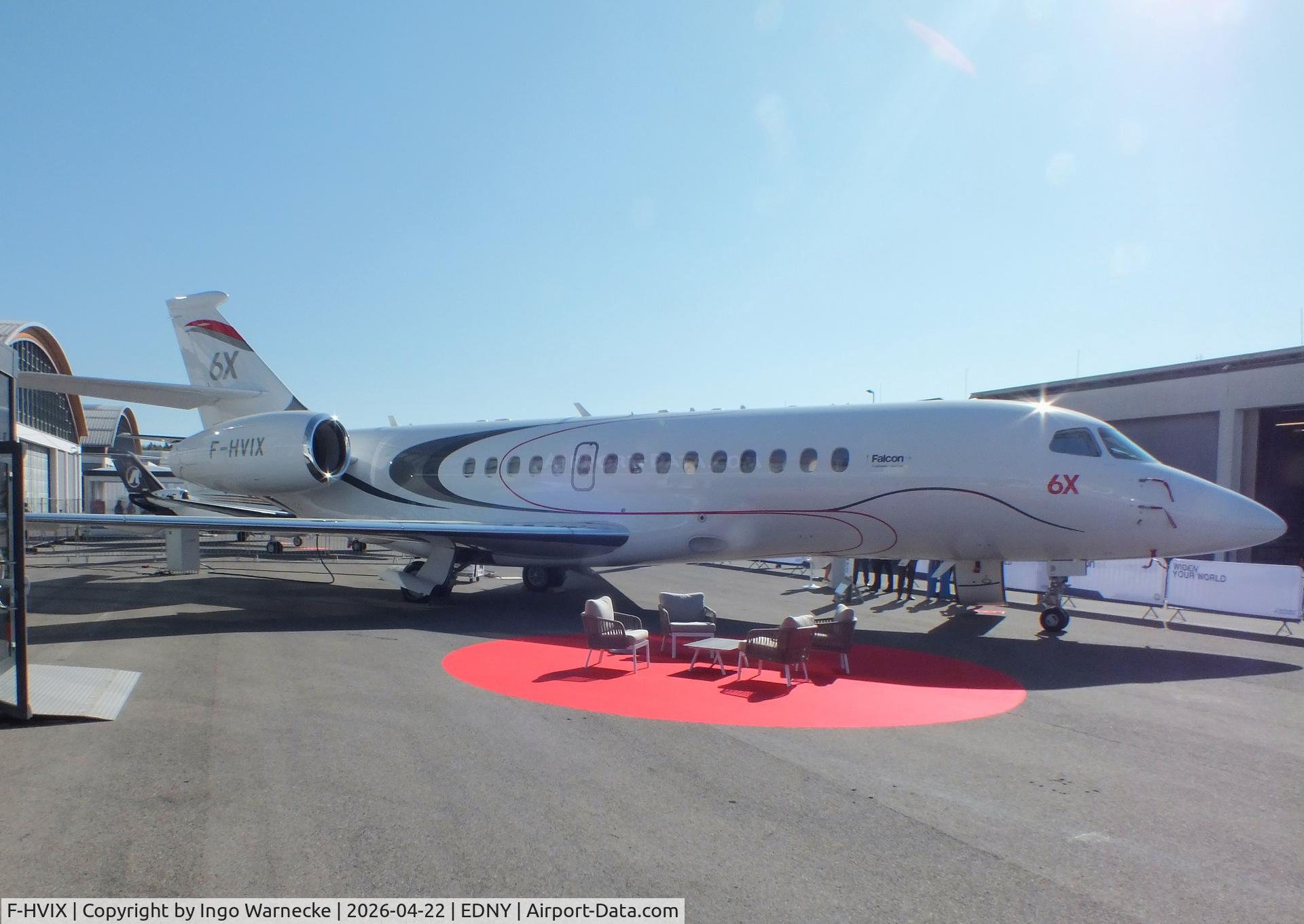 F-HVIX, 2025 Dassault Falcon 6X C/N 020, Dassault Falcon 6X at the AERO 2026, Friedrichshafen