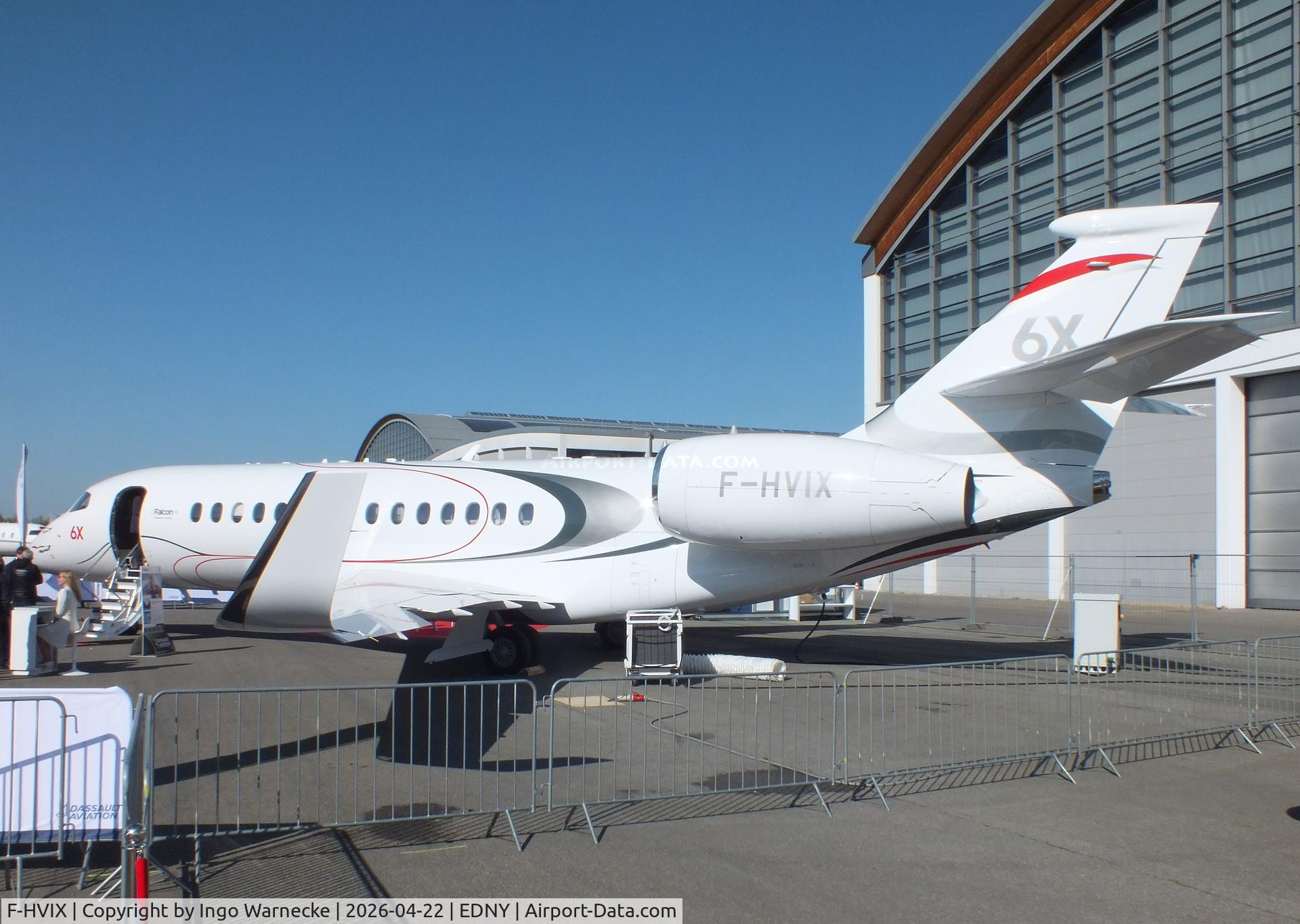F-HVIX, 2025 Dassault Falcon 6X C/N 020, Dassault Falcon 6X at the AERO 2026, Friedrichshafen