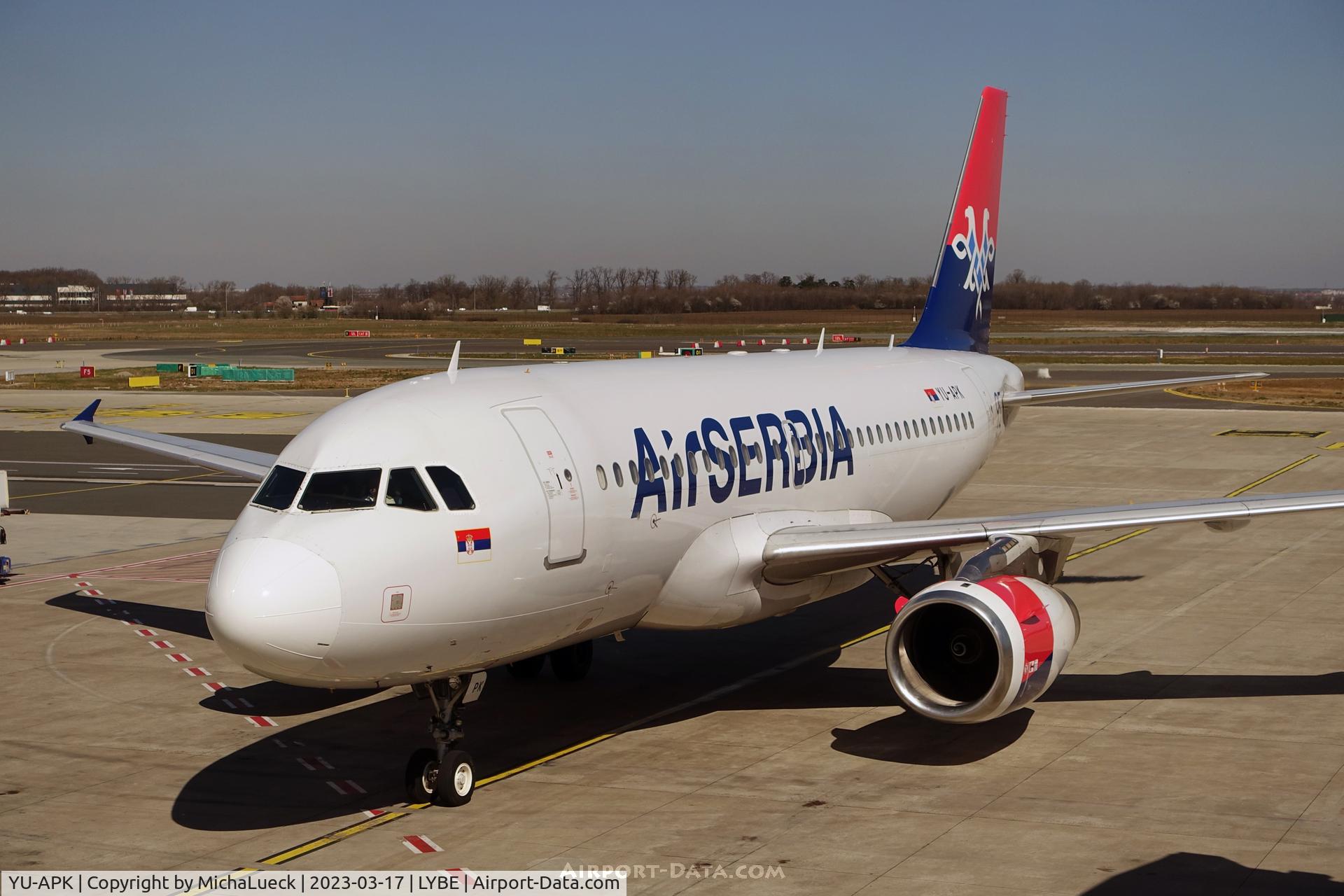 YU-APK, 2003 Airbus A319-132, c/n 2032, At Nikola Tesla airport