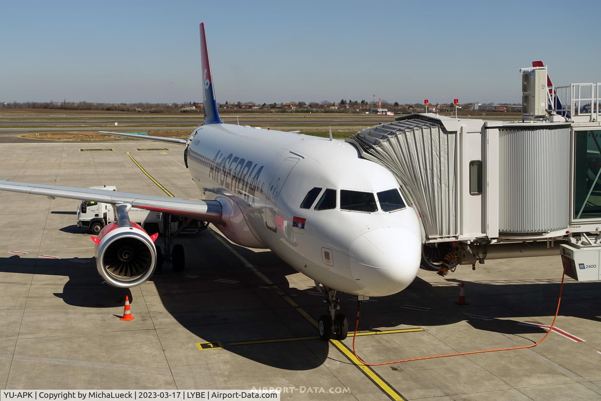 YU-APK, 2003 Airbus A319-132, c/n 2032, At Nikola Tesla airport
