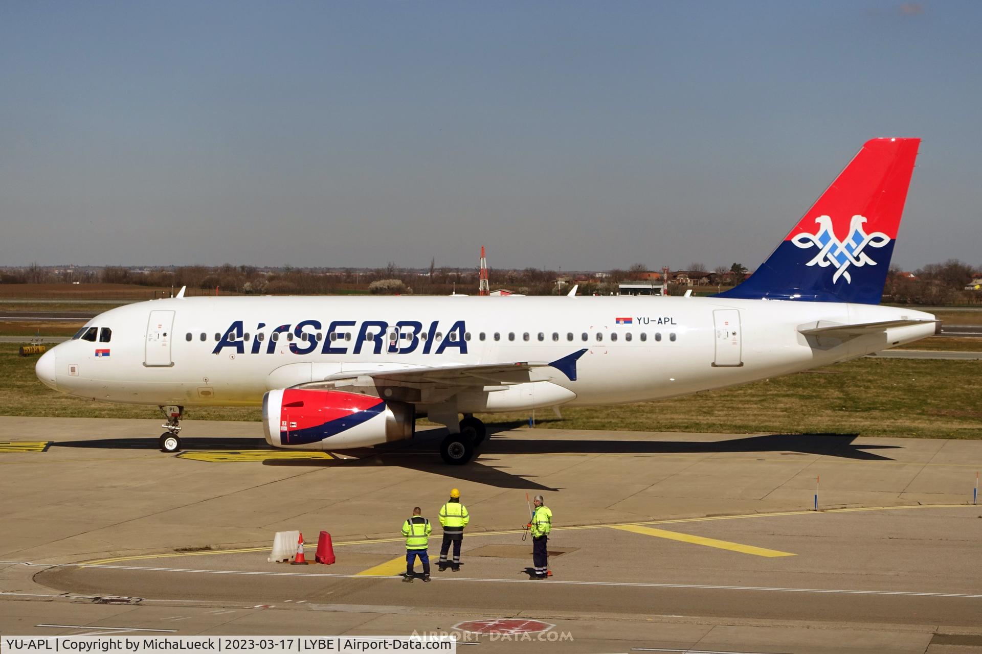 YU-APL, 2010 Airbus A319-132 C/N 4282, At Nikola Tesla airport