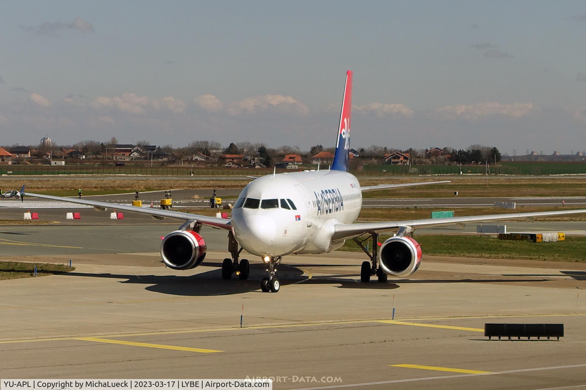 YU-APL, 2010 Airbus A319-132 C/N 4282, At Nikola Tesla airport