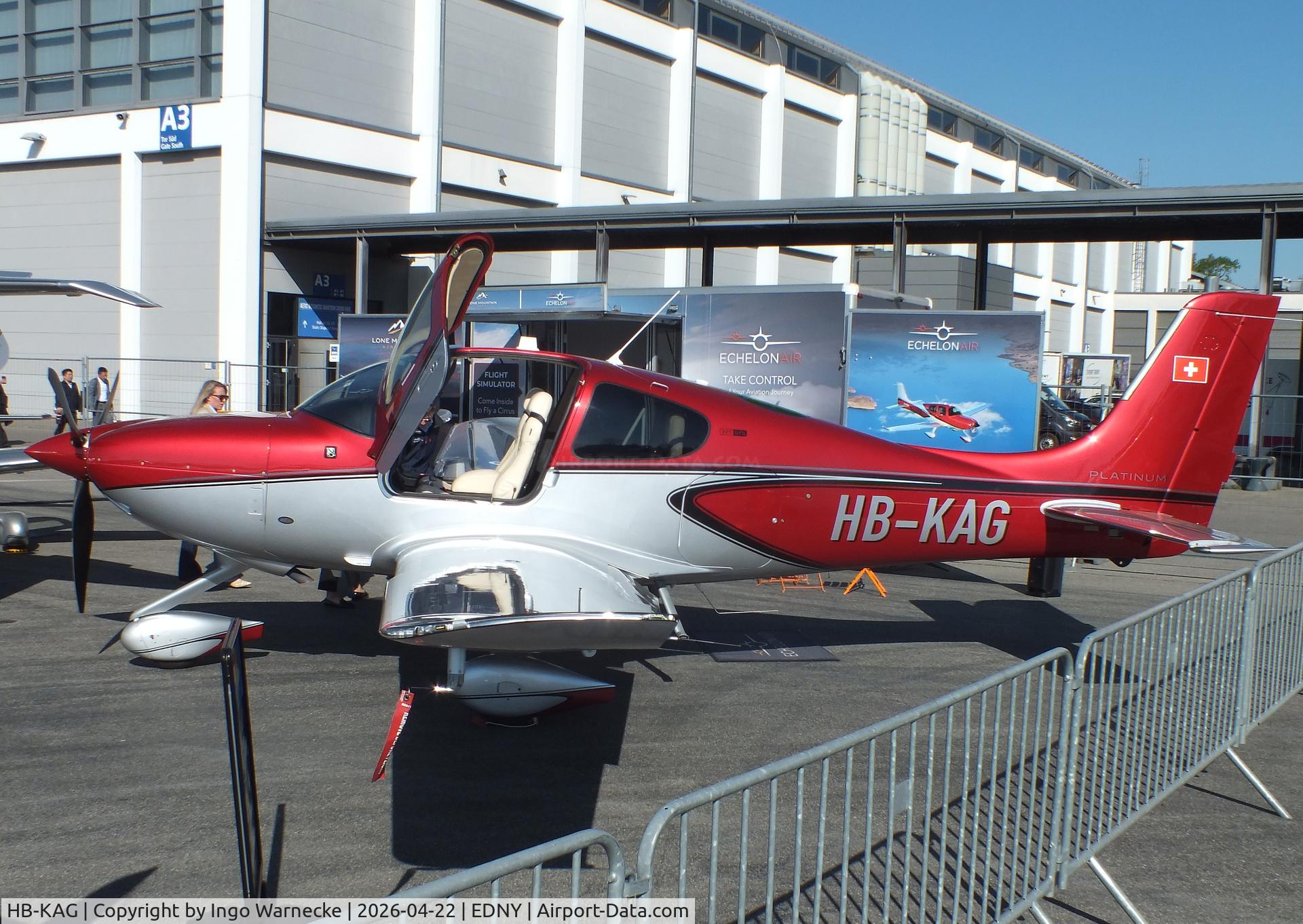 HB-KAG, 2022 Cirrus SR-22T G6 C/N 8723, Cirrus SR-22T G6 Platinum at the AERO 2026, Friedrichshafen