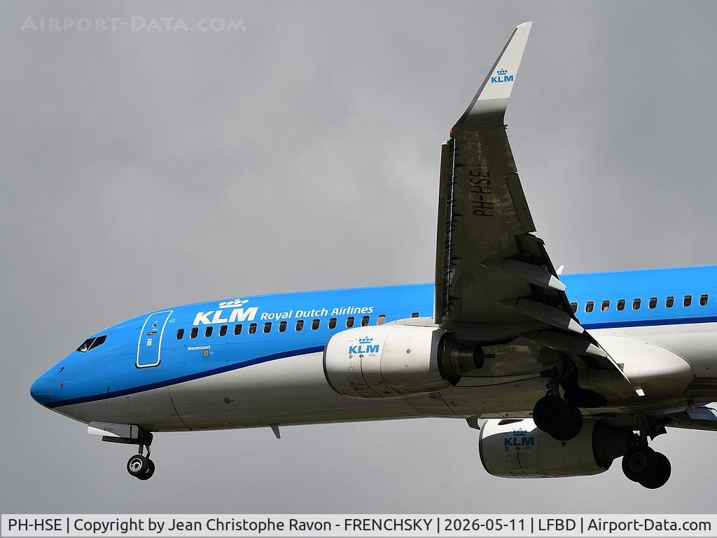 PH-HSE, 2011 Boeing 737-8K2 C/N 39259, Amsterdam (AMS)	Bordeaux (BOD)	KL1441