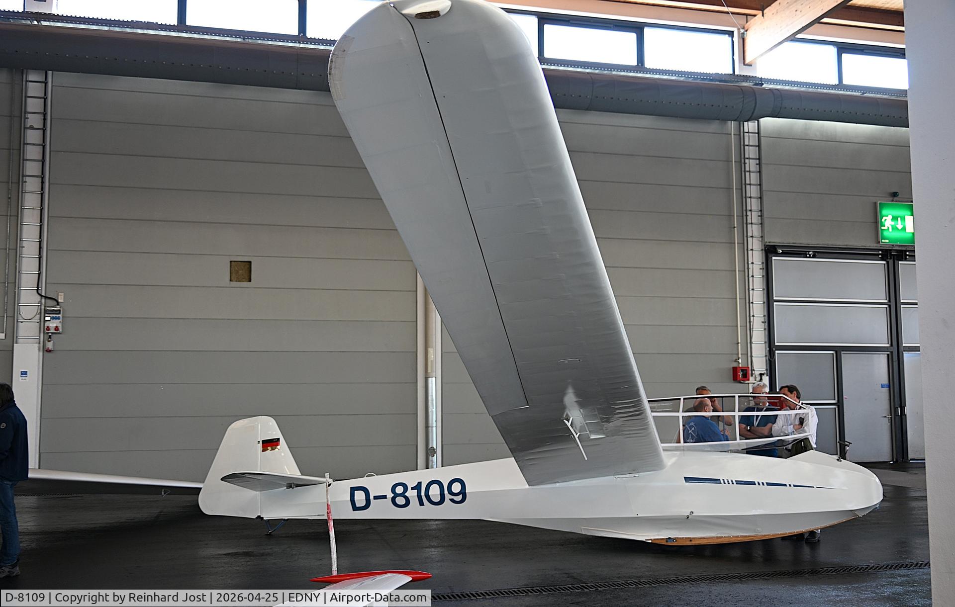 D-8109, 1954 Scheibe Bergfalke II C/N 172, Bergfalke II, owned by E.S- Landsteiner, on display at Aero 2026, Friedrichshafen