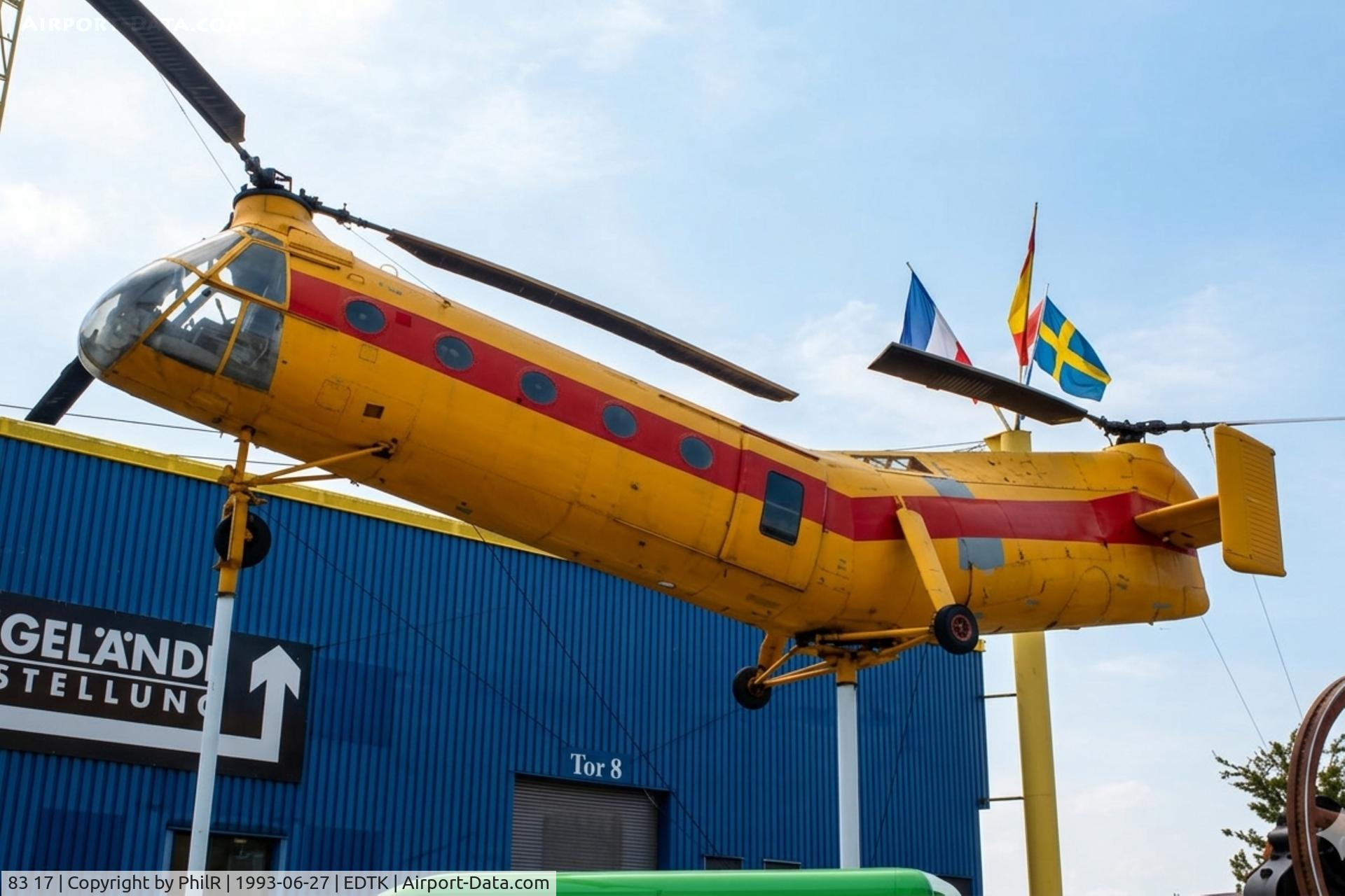 83 17, Vertol H-21C Shawnee C/N WG17, 83+17 Piasecki XH-21D Shawnee ex Heer Sinsheim
