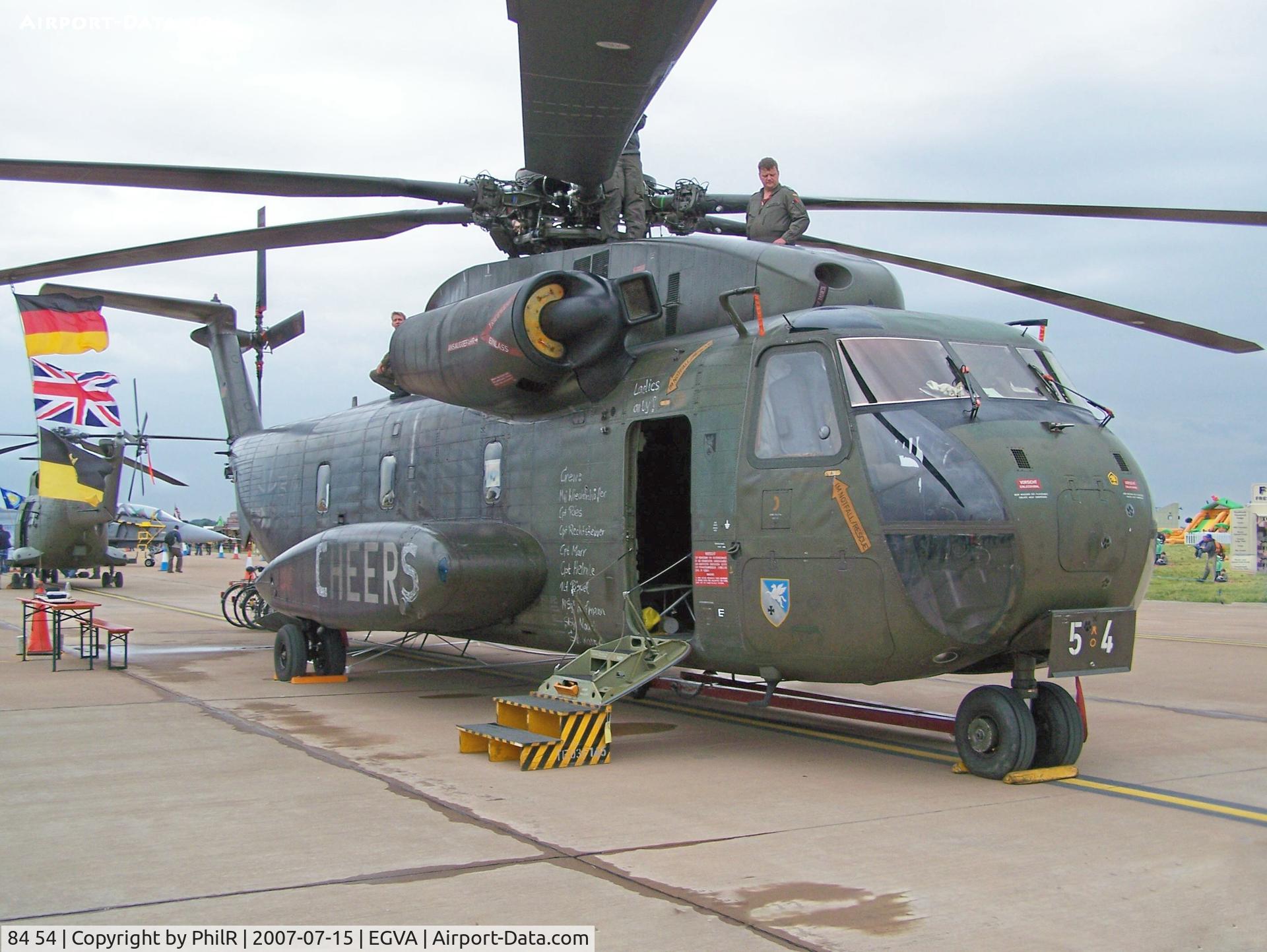 84 54, Sikorsky (VFW-Fokker) CH-53G C/N V65-052, 84+54 Sikorsky CH53 G Super Stallion Heer RIAT 