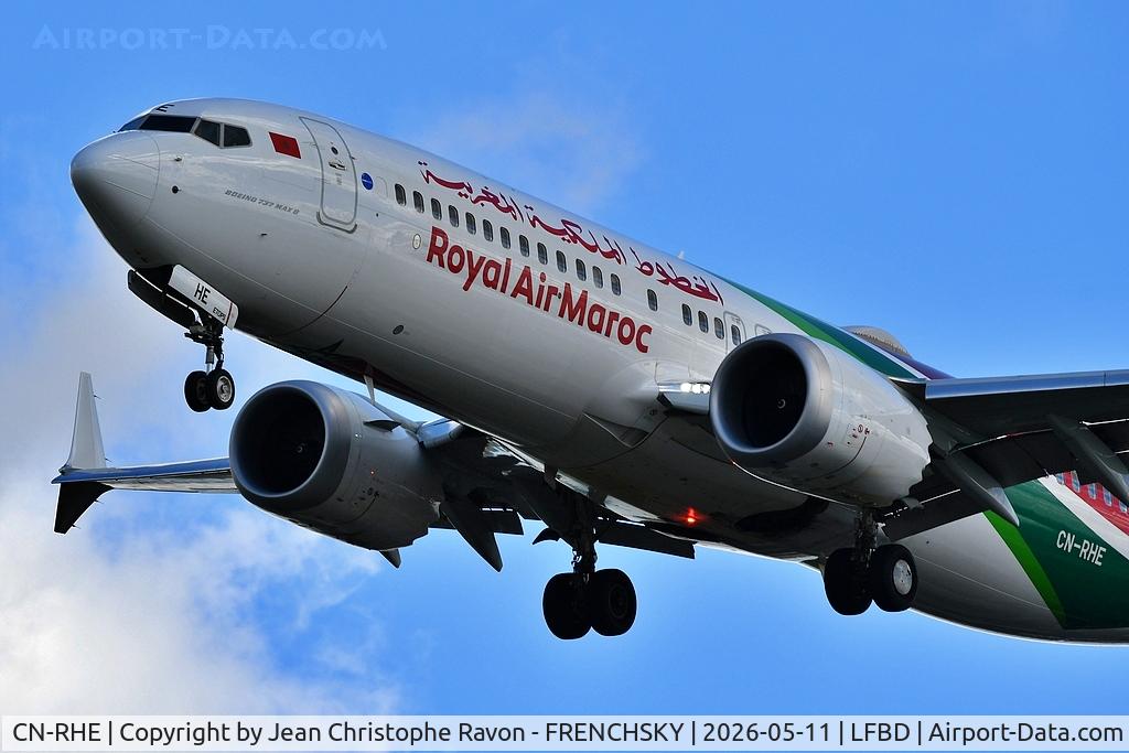 CN-RHE, 2025 Boeing 737-8 (MAX 8) C/N 66444, Casablanca (CMN)	Bordeaux (BOD)	AT792
