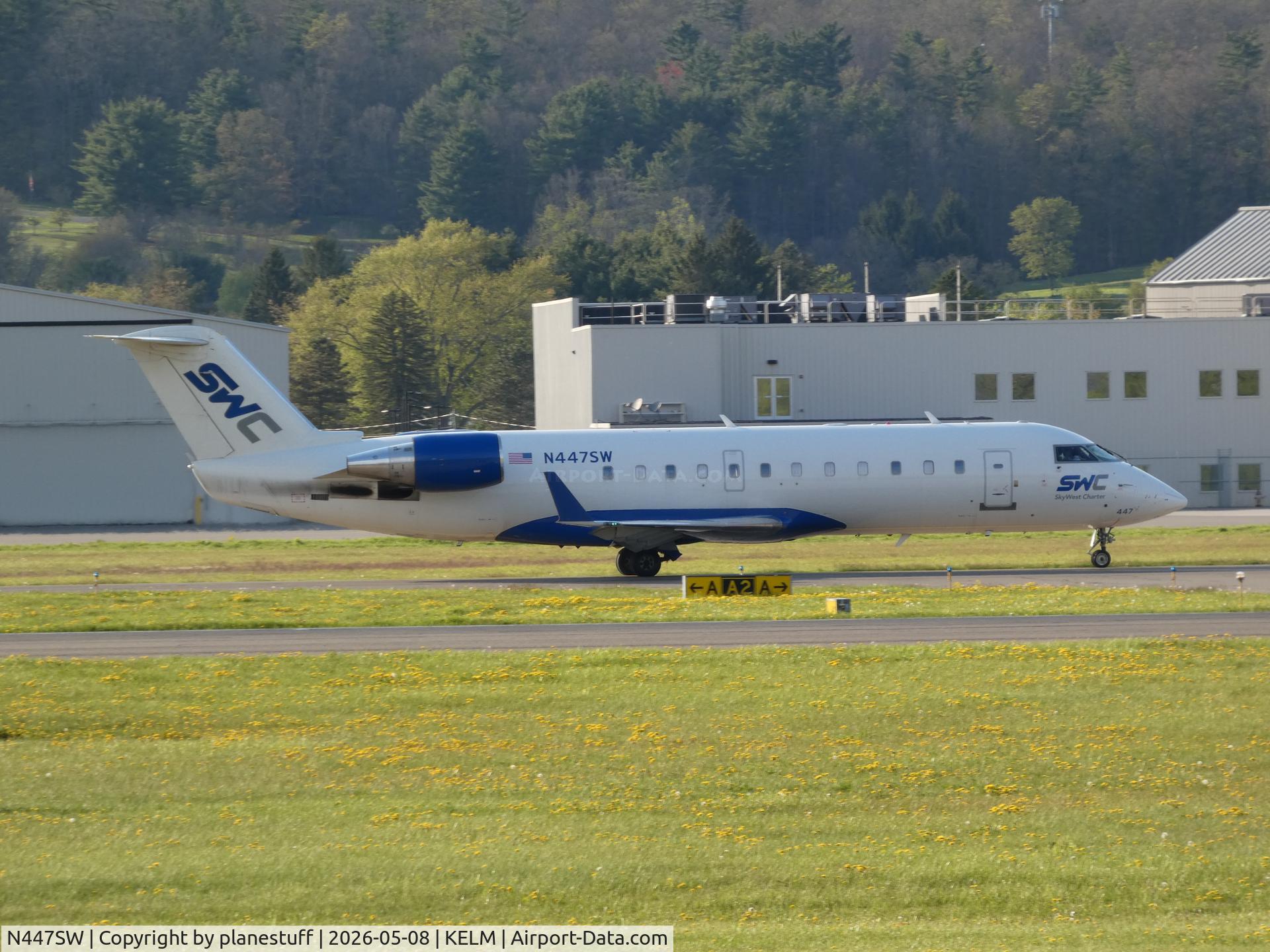N447SW, 2002 Bombardier CRJ-200LR (CL-600-2B19) C/N 7677, ELM Spotting