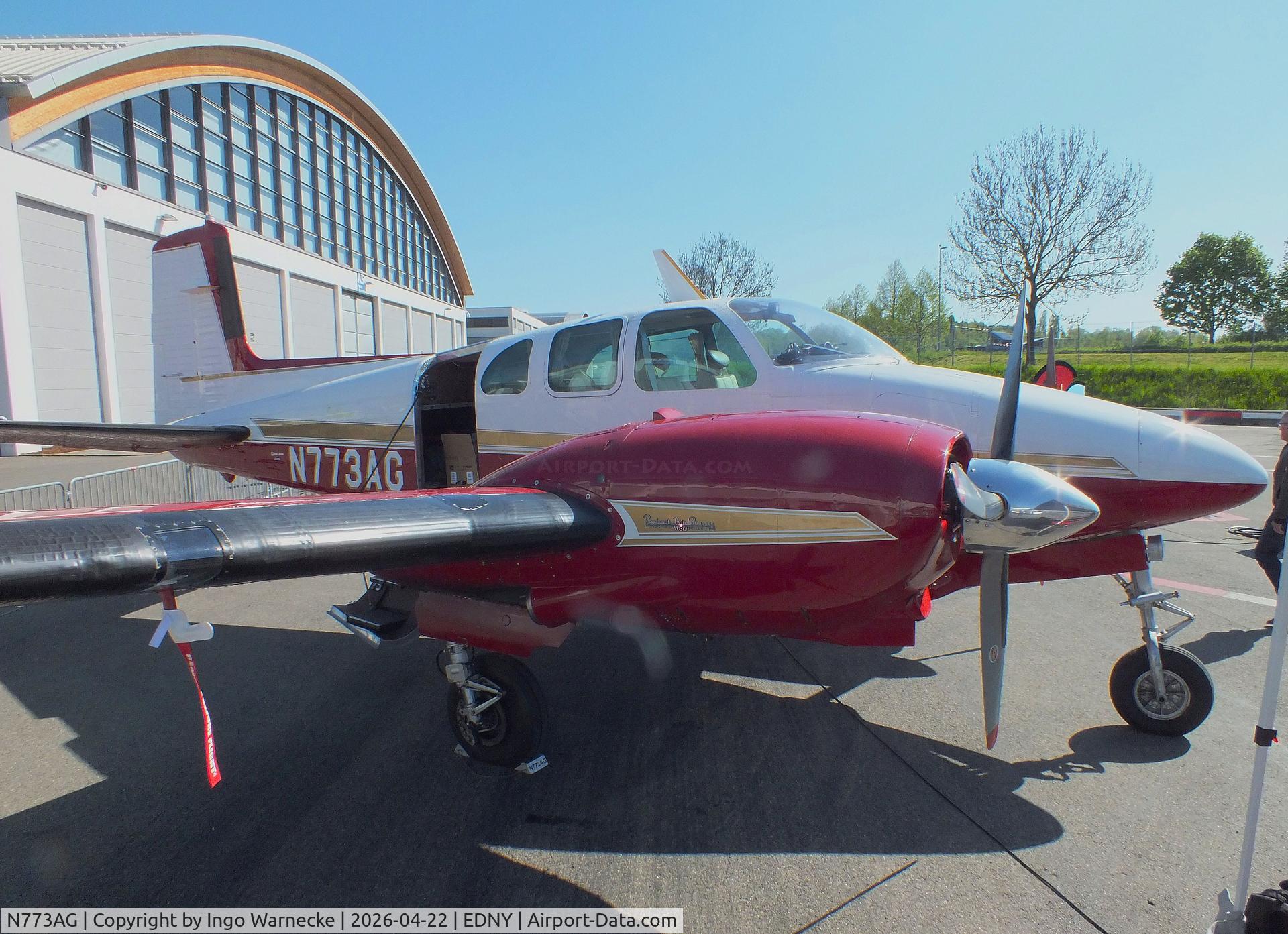 N773AG, 1960 Beech H50 C/N HH-130, Beech H50 Twin Bonanza at the AERO 2026, Friedrichshafen