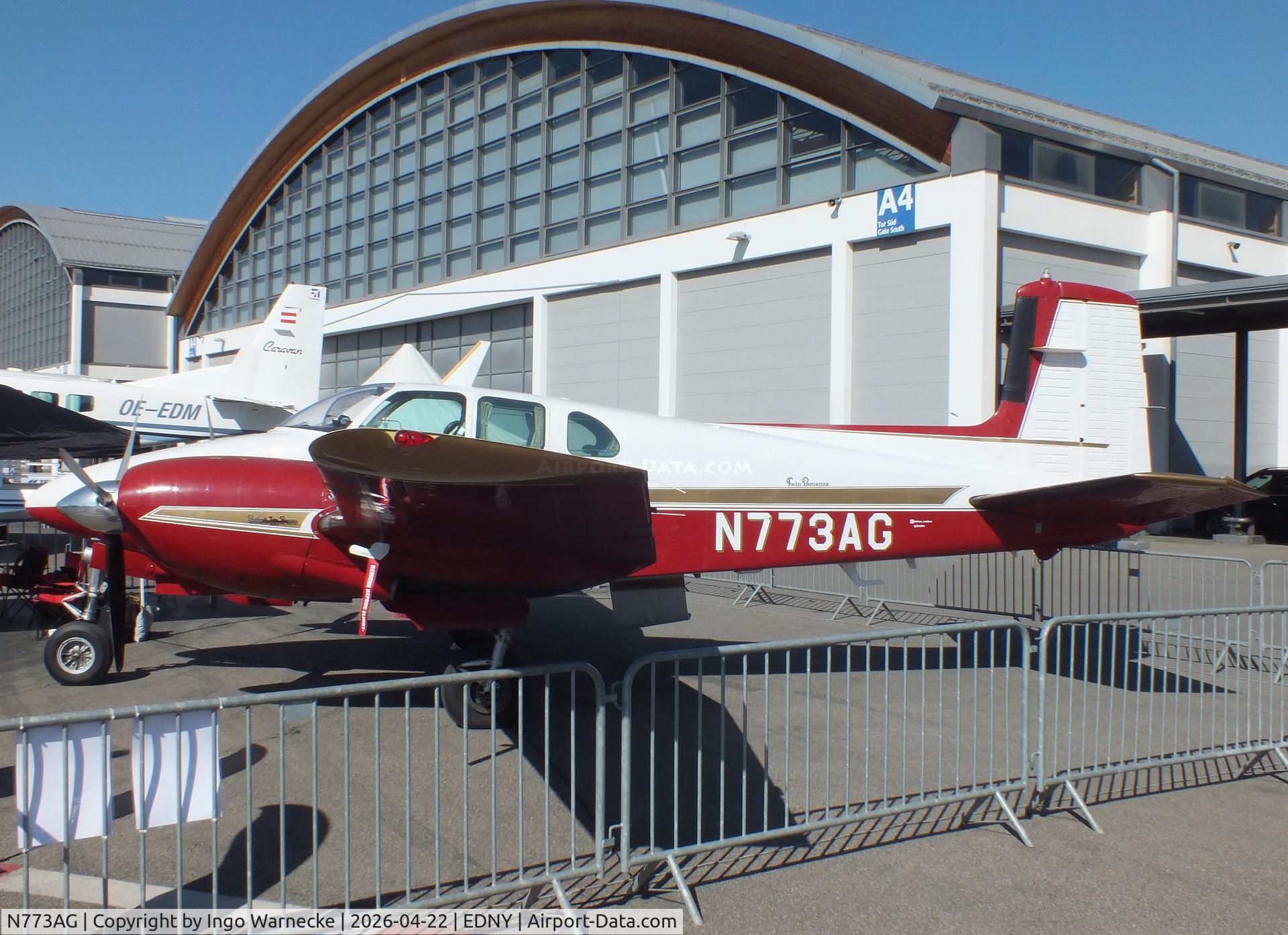 N773AG, 1960 Beech H50 C/N HH-130, Beech H50 Twin Bonanza at the AERO 2026, Friedrichshafen