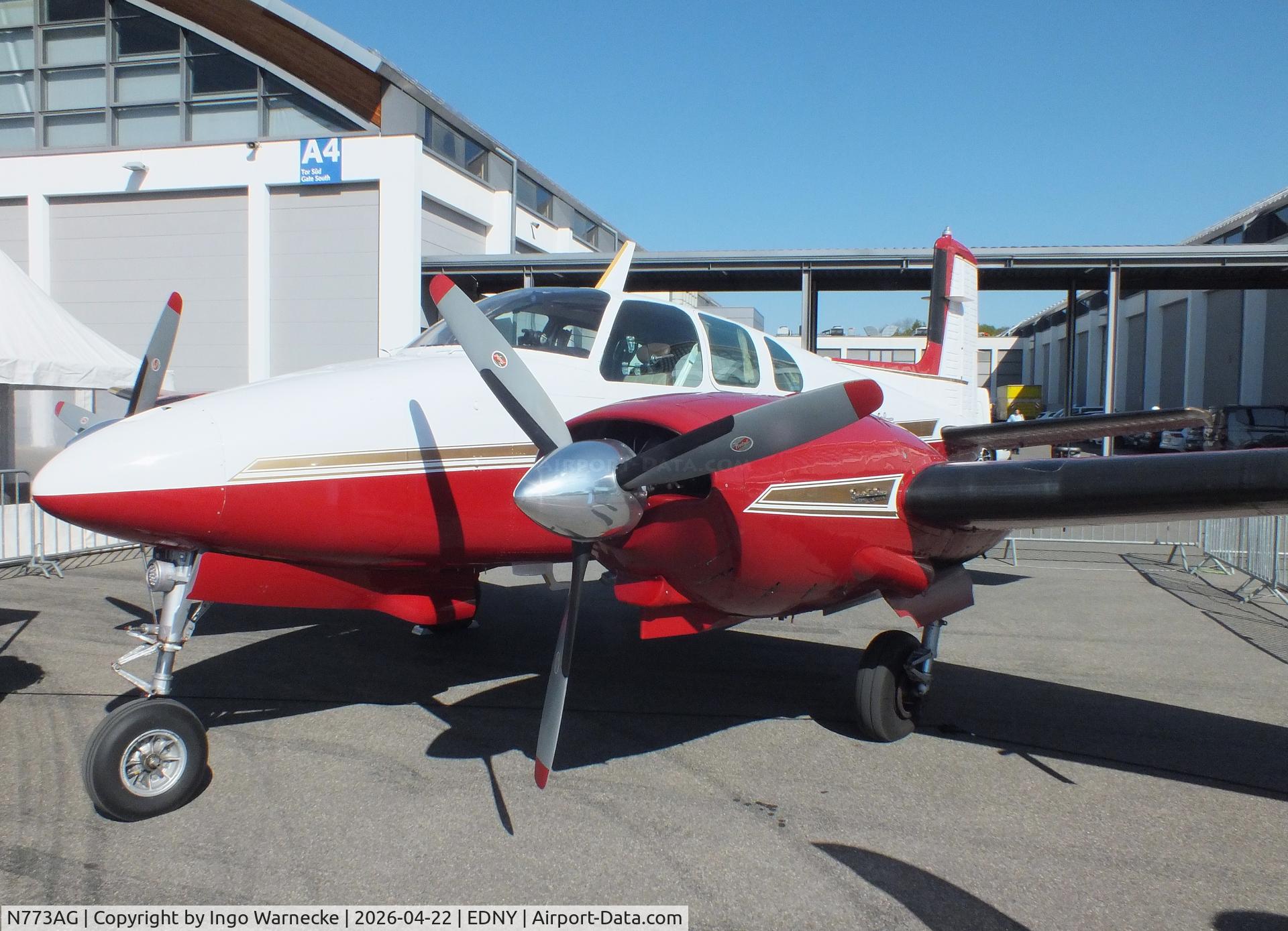 N773AG, 1960 Beech H50 C/N HH-130, Beech H50 Twin Bonanza at the AERO 2026, Friedrichshafen