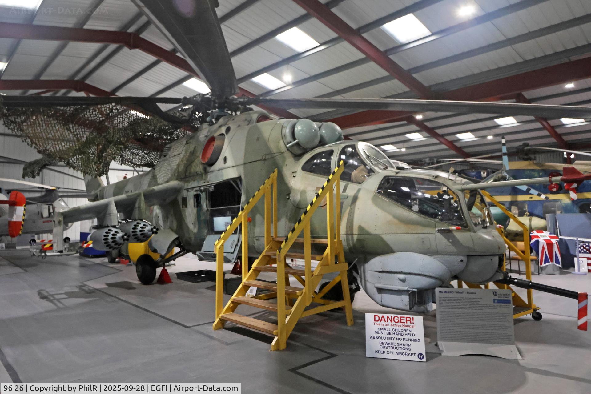96 26, 1981 Mil Mi-24D Hind, c/n 230270110073, 96+26 (421) 1981 Mil Mi-24D Hind Helicopter Museum Weston-super-Mare(1).JPG
