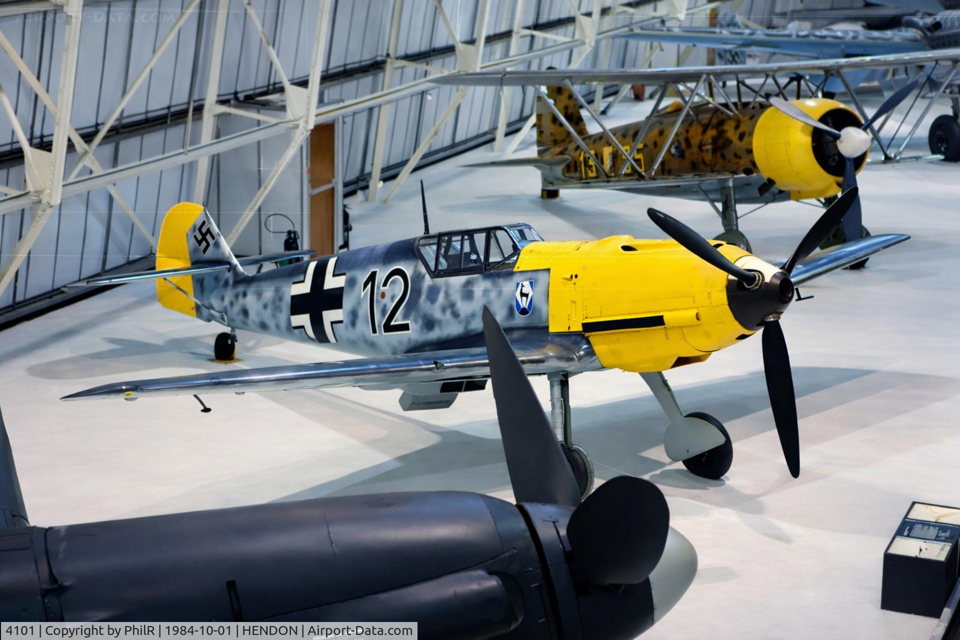 4101, 1940 Messerschmitt Bf-109E-3/B C/N 4101, 4101 Bf 109E-3 Luftwaffe RAF Museum Hendon 