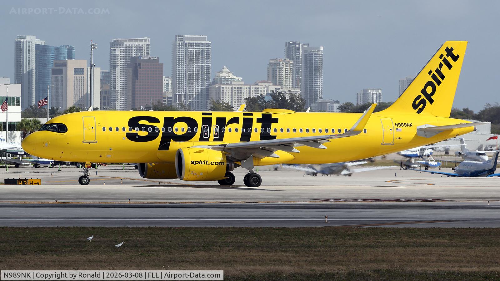 N989NK, 2024 Airbus A320-271N C/N 11840, at fll