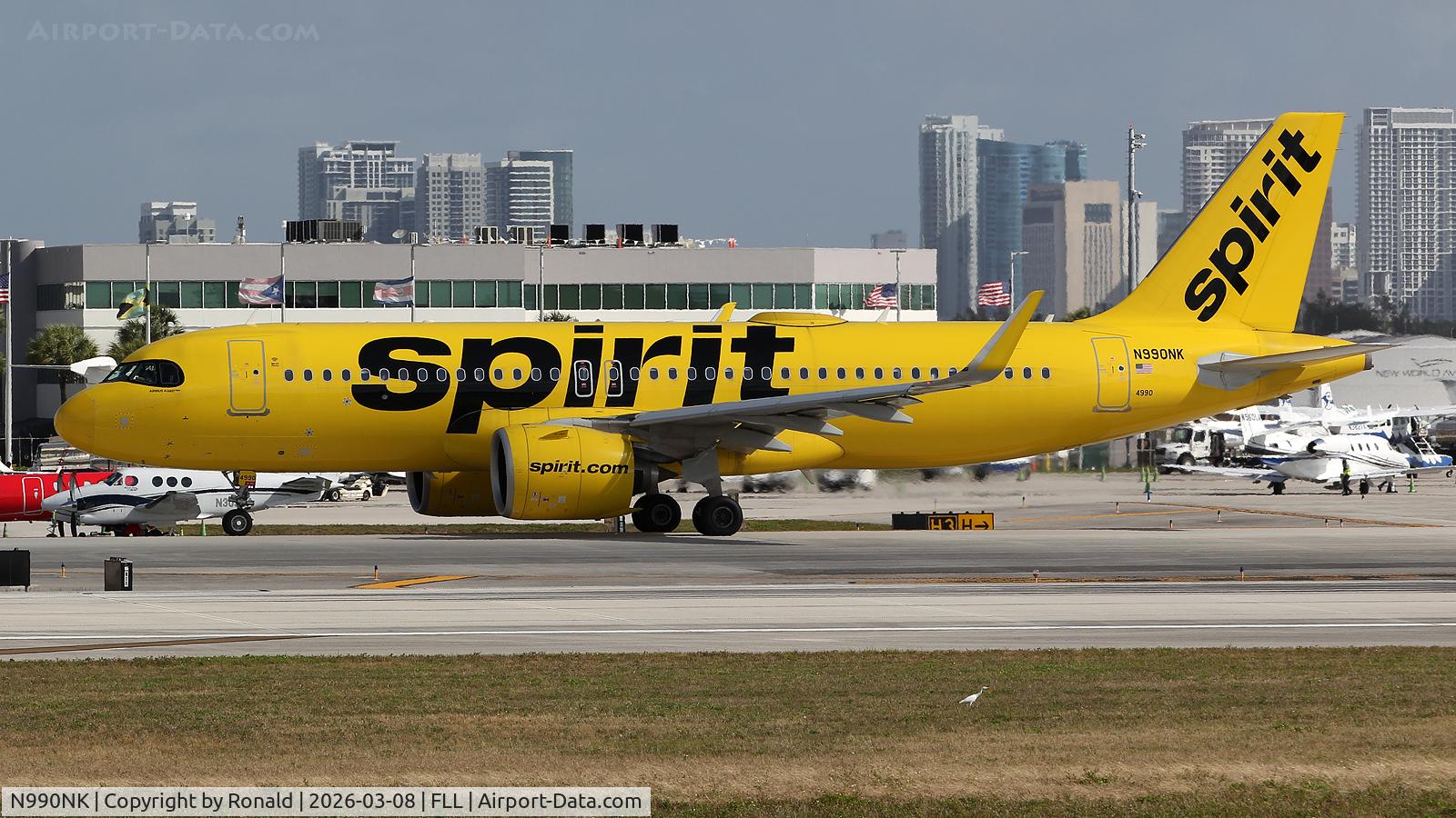 N990NK, 2024 Airbus A320-271N C/N 11859, at fll